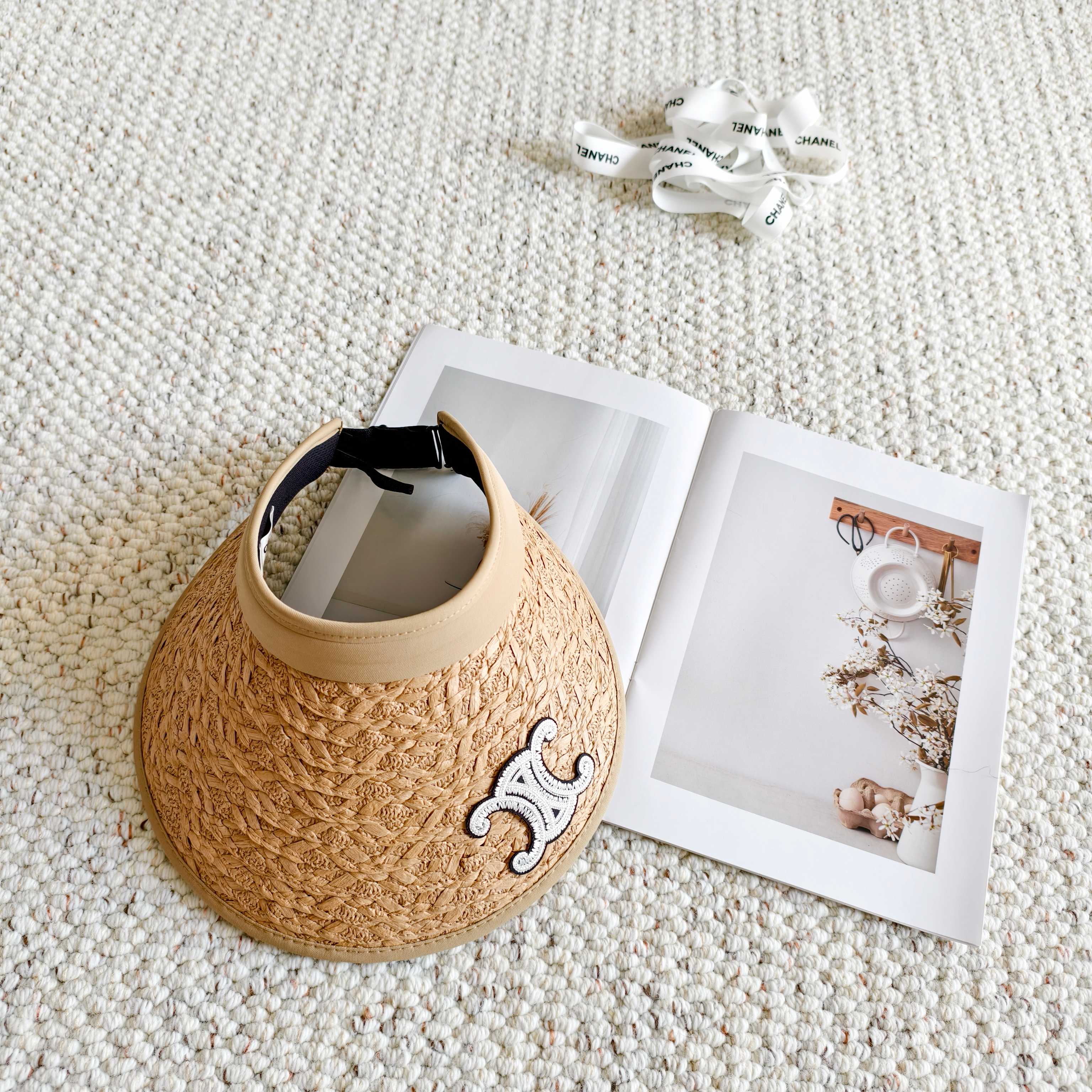 💛配防尘袋 【CELINE赛琳】2026新款独家款密织遮阳帽空顶帽，🔆遮阳百搭～休闲出街神器