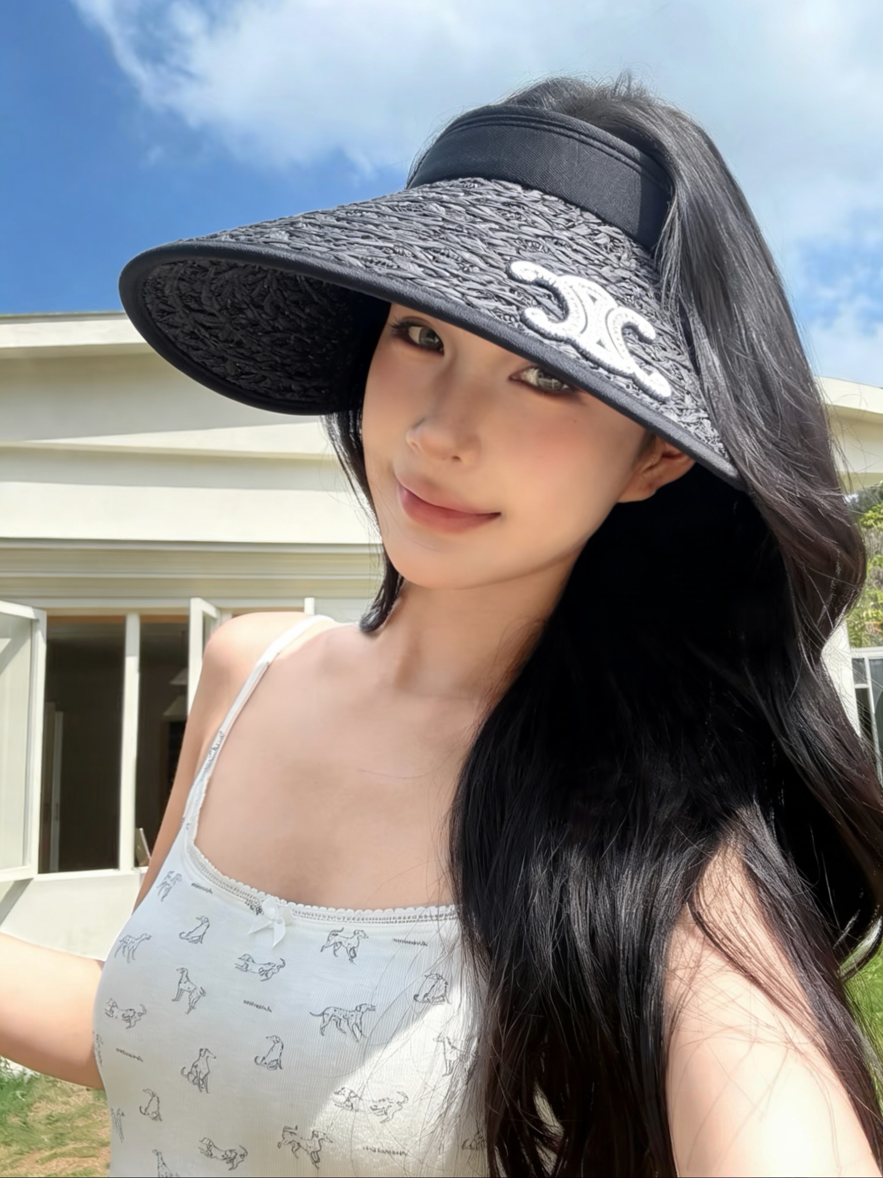 💛配防尘袋 【CELINE赛琳】2026新款独家款密织遮阳帽空顶帽，🔆遮阳百搭～休闲出街神器