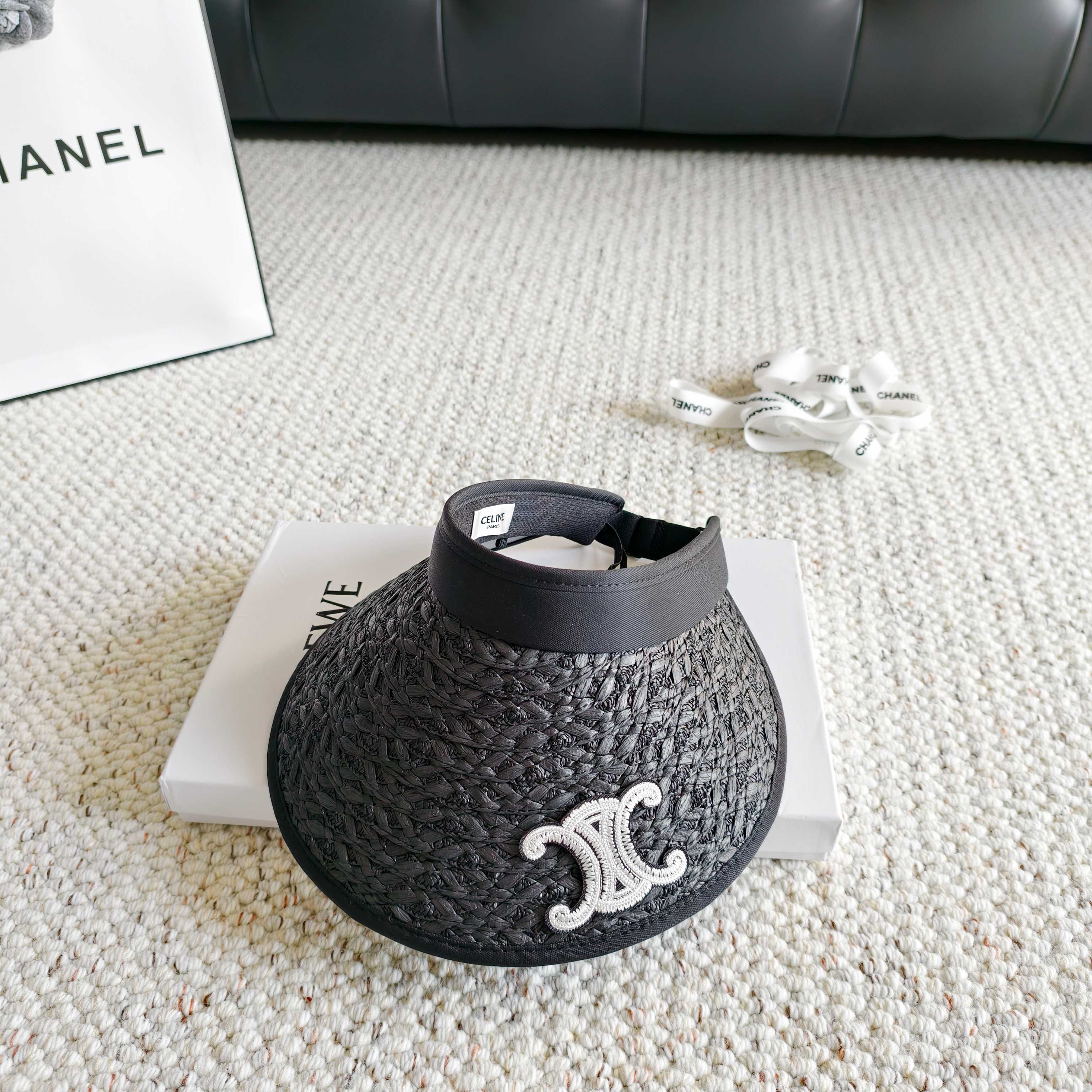 💛配防尘袋 【CELINE赛琳】2026新款独家款密织遮阳帽空顶帽，🔆遮阳百搭～休闲出街神器