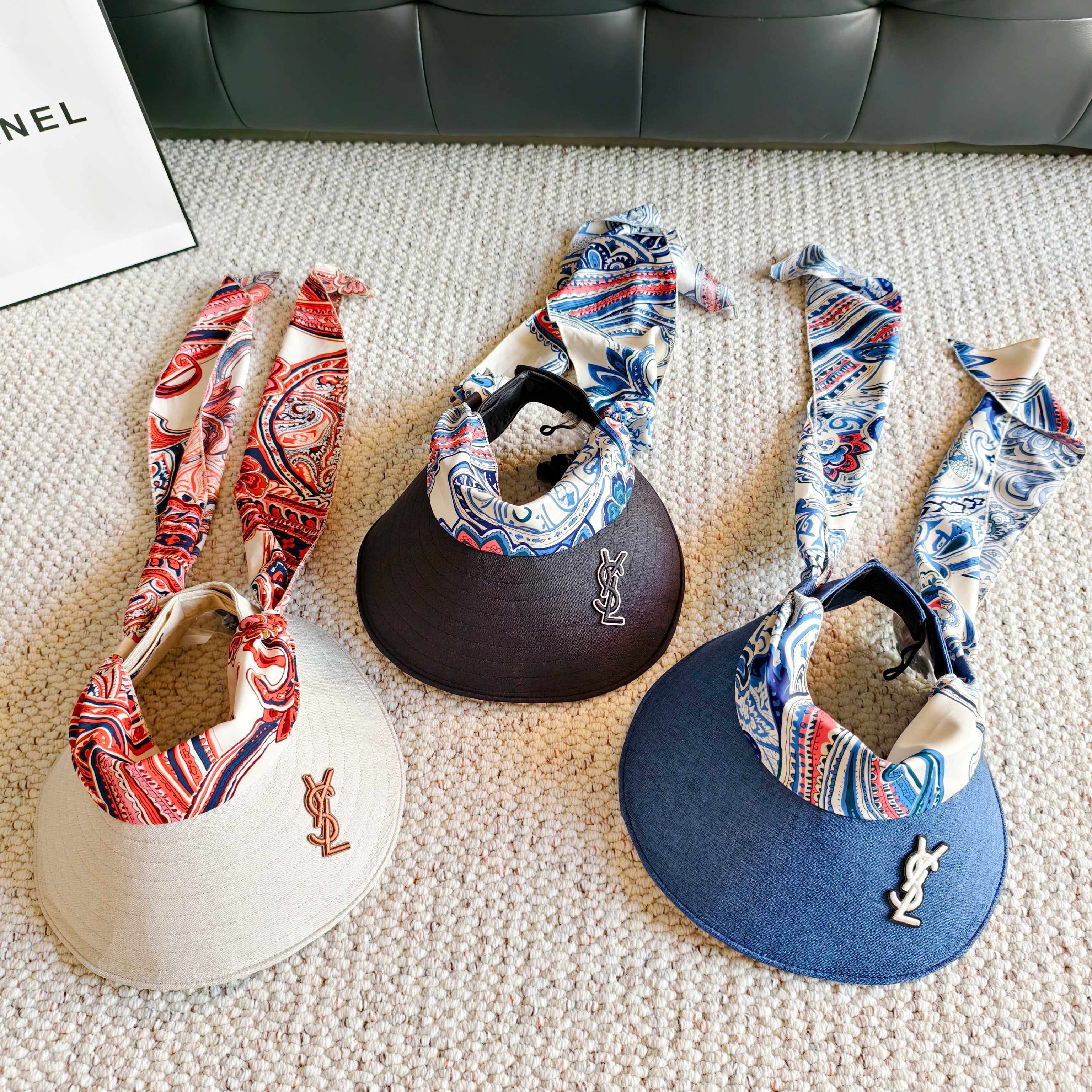 💛配防尘袋 【YSL圣罗兰】2026新款独家款民族风遮阳帽空顶帽，🔆遮阳百搭～休闲出街神器