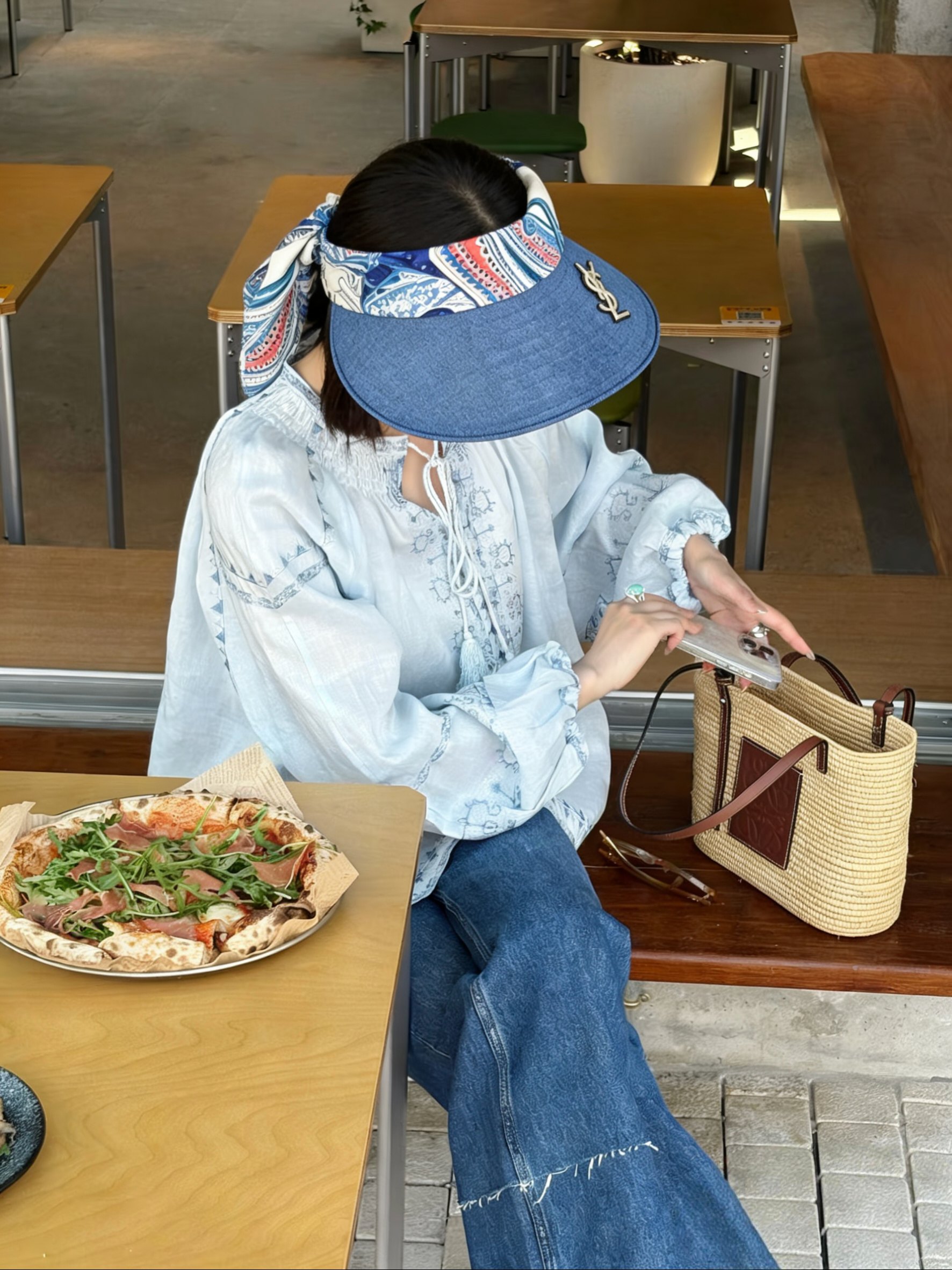 💛配防尘袋 【YSL圣罗兰】2026新款独家款民族风遮阳帽空顶帽，🔆遮阳百搭～休闲出街神器