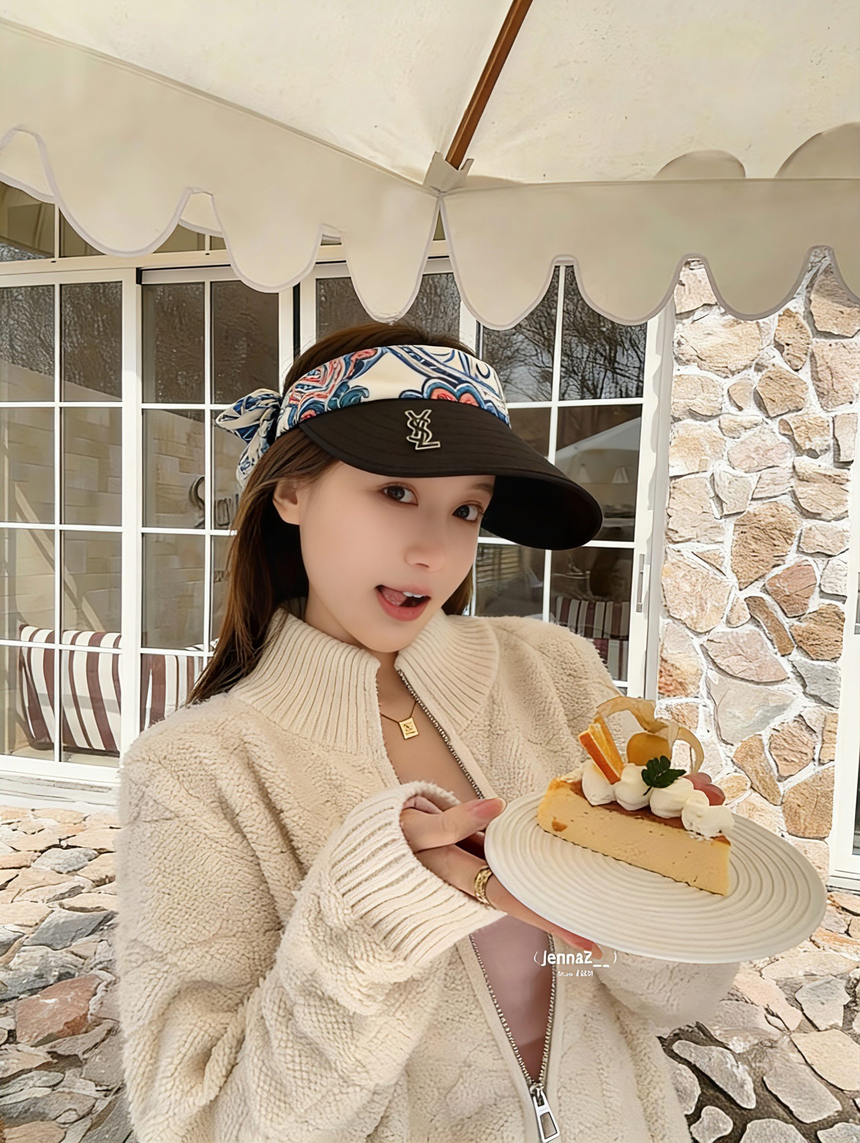 💛配防尘袋 【YSL圣罗兰】2026新款独家款民族风遮阳帽空顶帽，🔆遮阳百搭～休闲出街神器