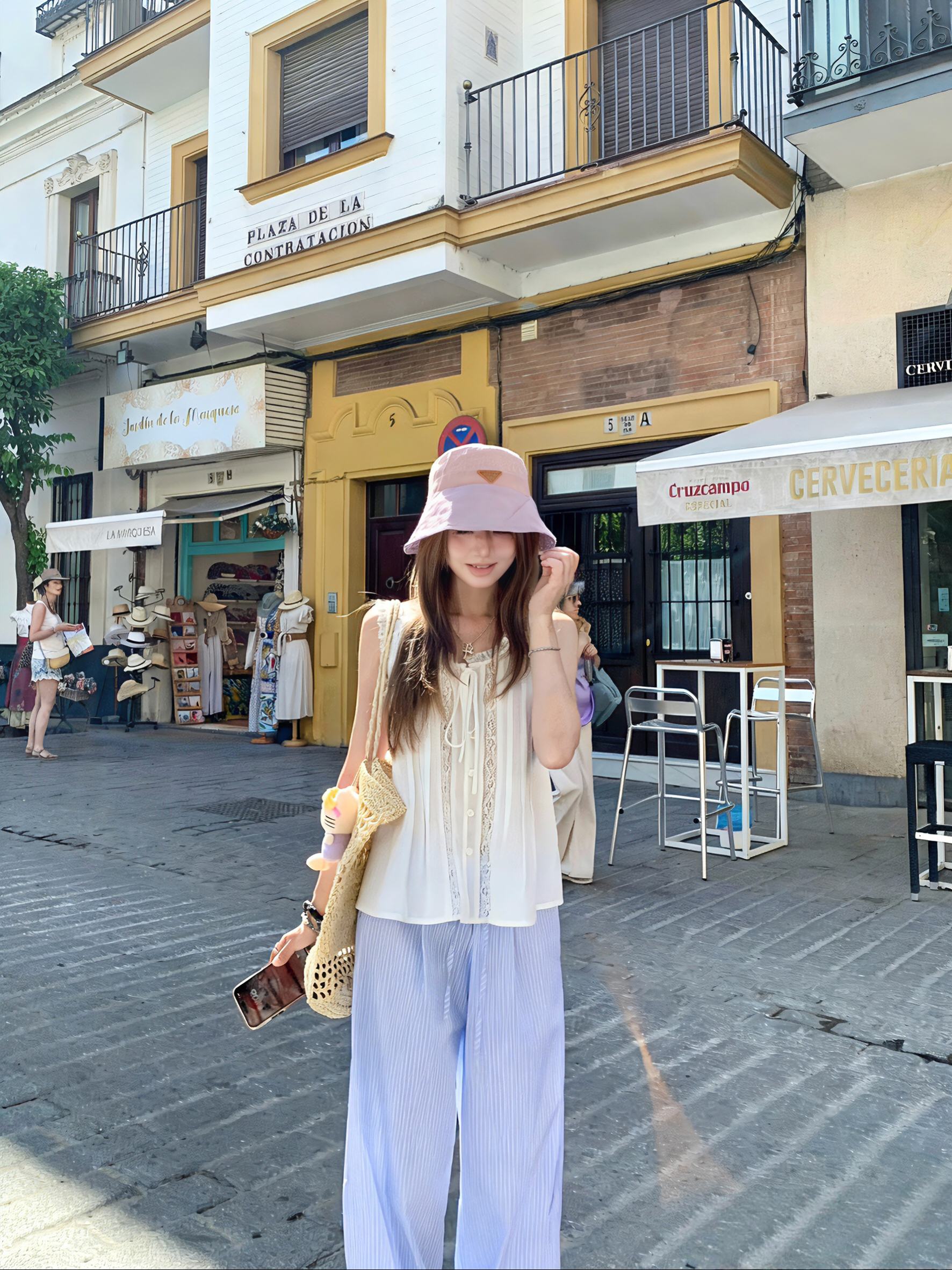 💛配防尘袋【Prada普拉达】2026新款棉麻轻便款渔夫帽，🔆百搭日常款～休闲出街#