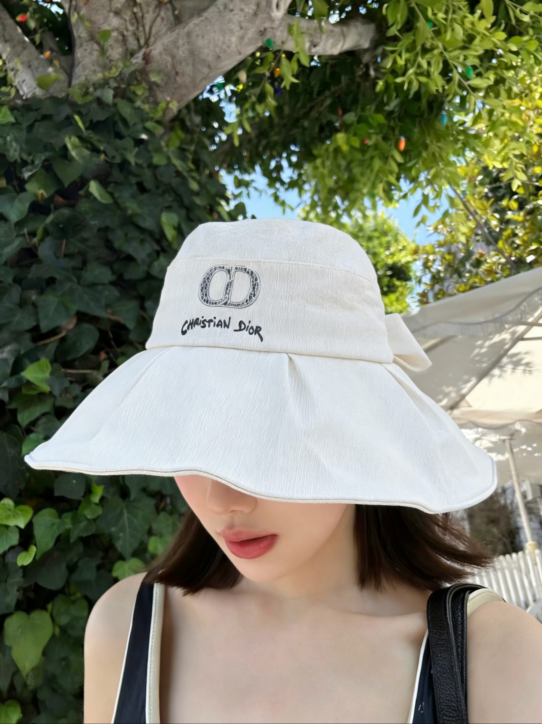 💛配防尘袋【DIOR迪奥】2026新款独家蝴蝶结大沿渔夫帽，🔆百搭日常款～休闲出街#