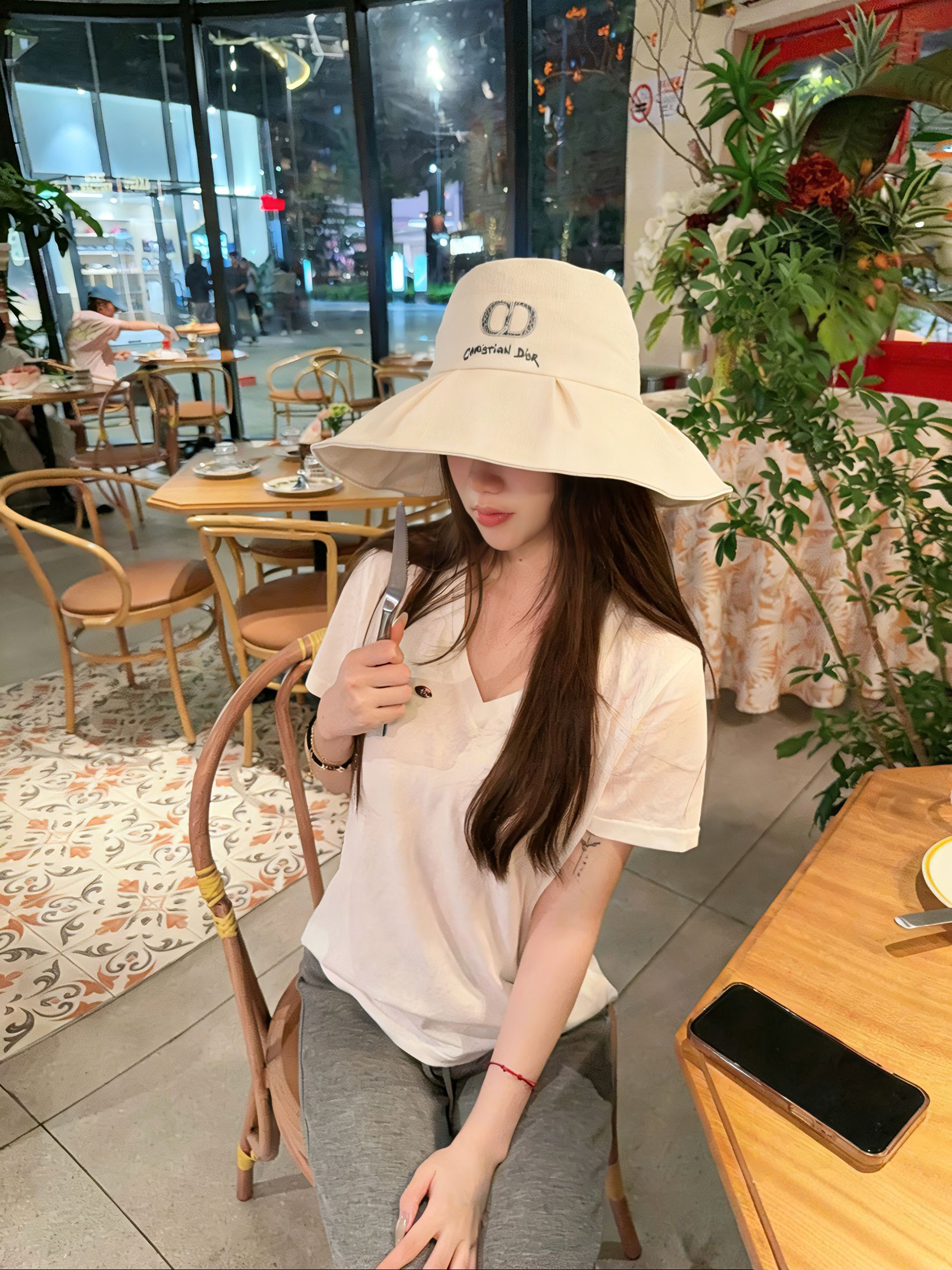 💛配防尘袋【DIOR迪奥】2026新款独家蝴蝶结大沿渔夫帽，🔆百搭日常款～休闲出街#