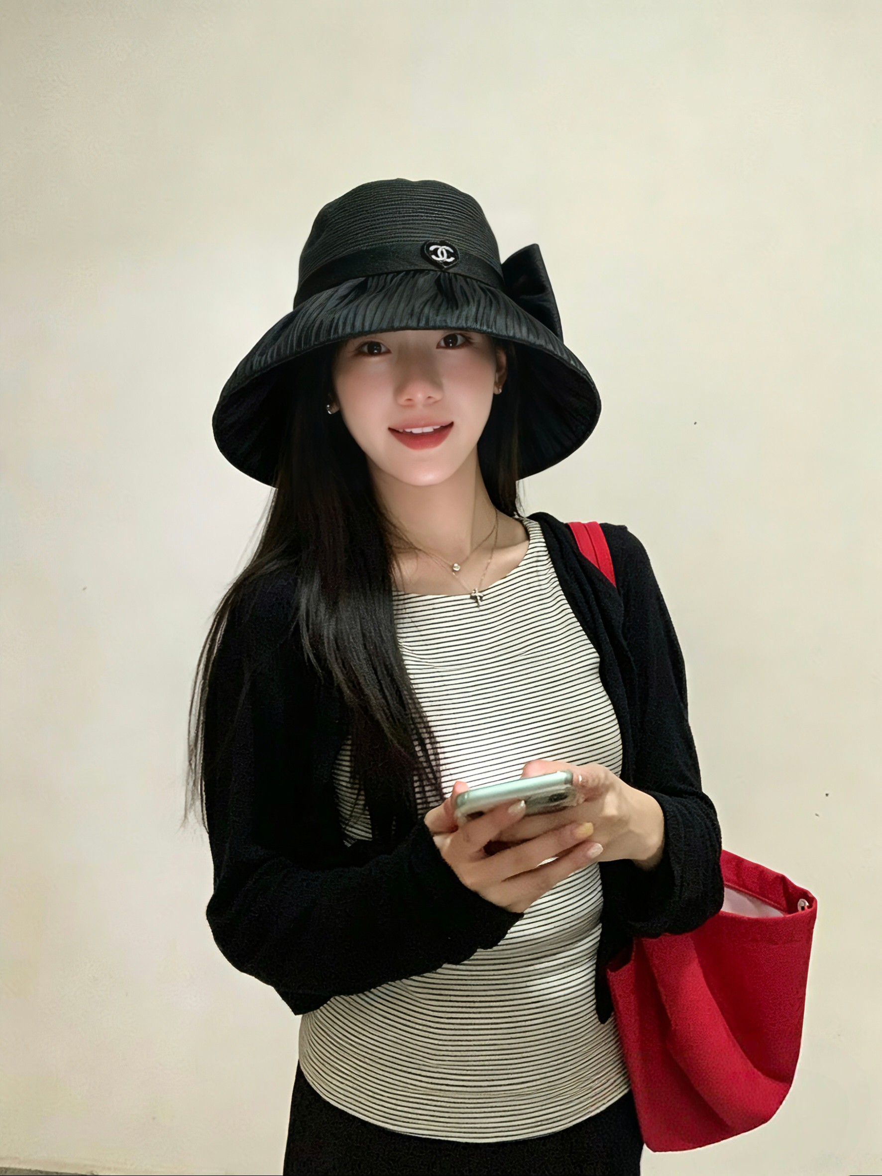 💛配防尘袋【CHANEL香奈儿】2026新款拼接大沿遮阳编织渔夫帽独特设计～度假首选