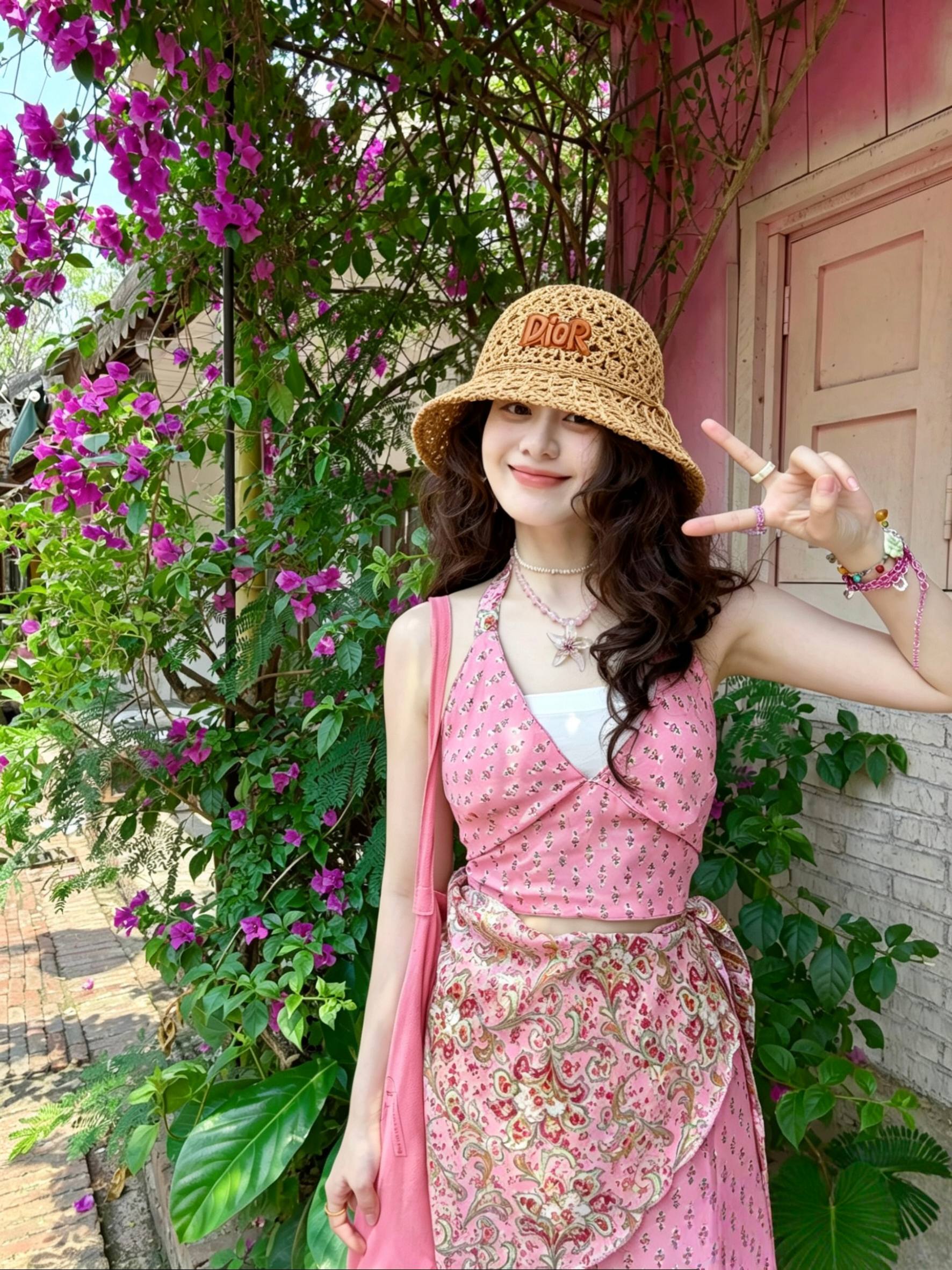 特💛配防尘袋【DIOR迪奥】2026春夏新款草编度假渔夫帽草帽，独特设计～复古文艺的一款