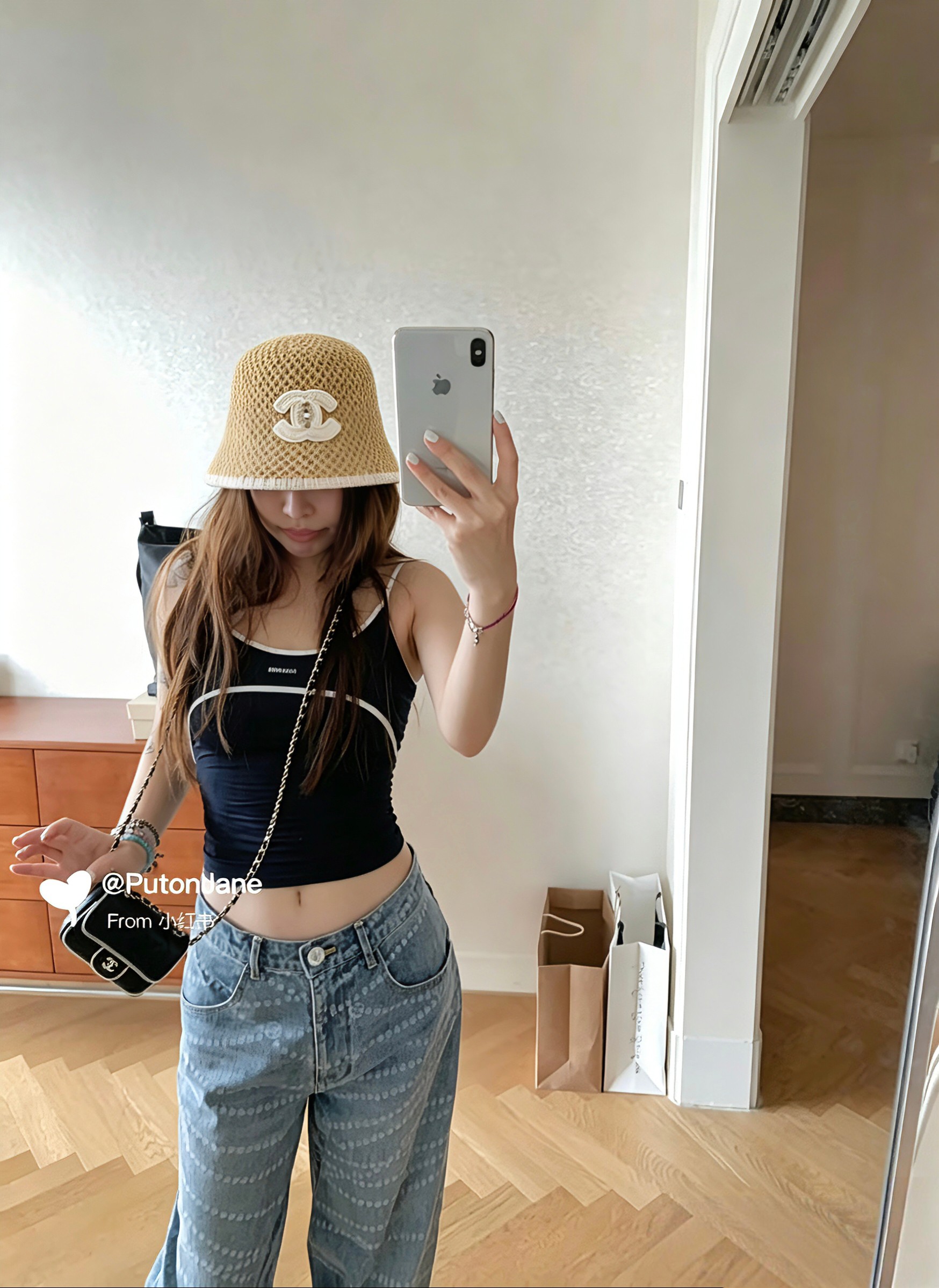 💛配防尘袋【Chanel香奈儿】2026春夏新款小香风拼色简约大方渔夫帽，独特设计～复古文艺的一款