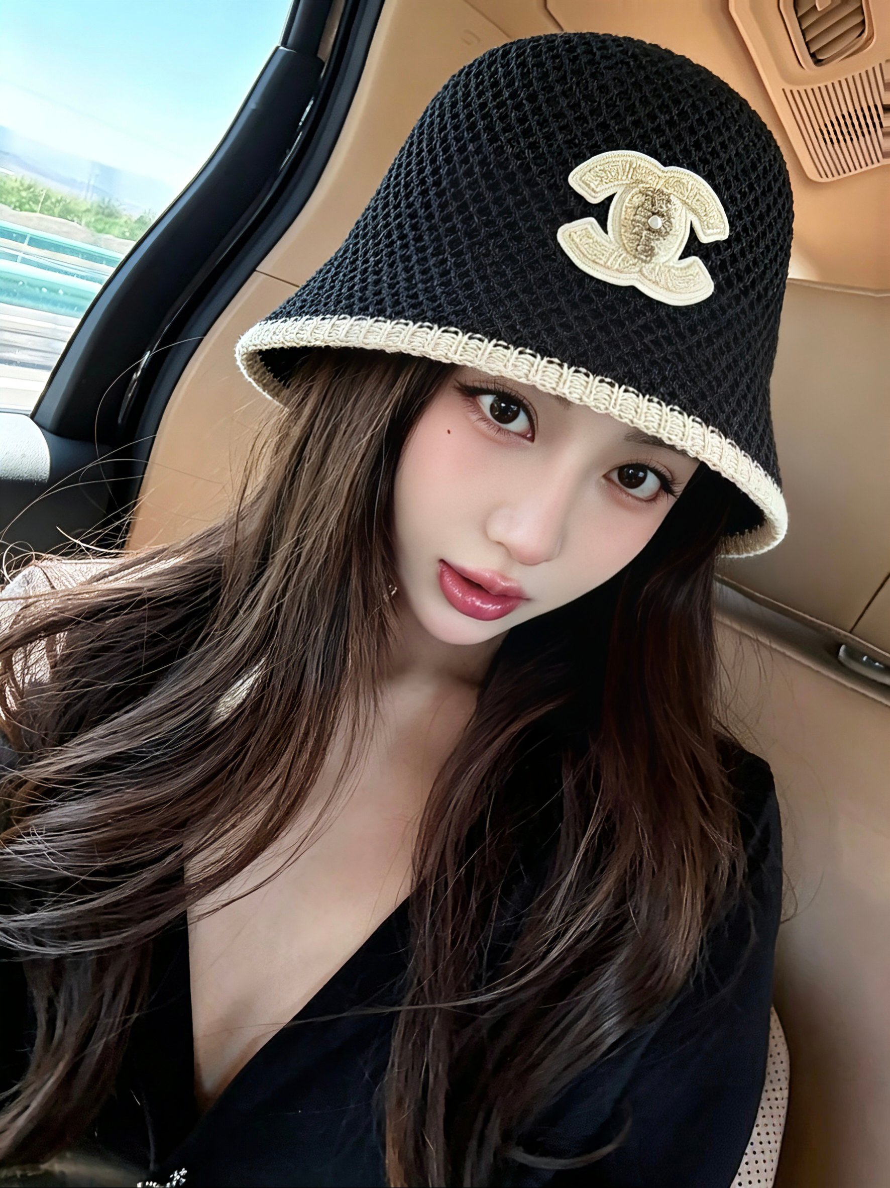 💛配防尘袋【Chanel香奈儿】2026春夏新款小香风拼色简约大方渔夫帽，独特设计～复古文艺的一款