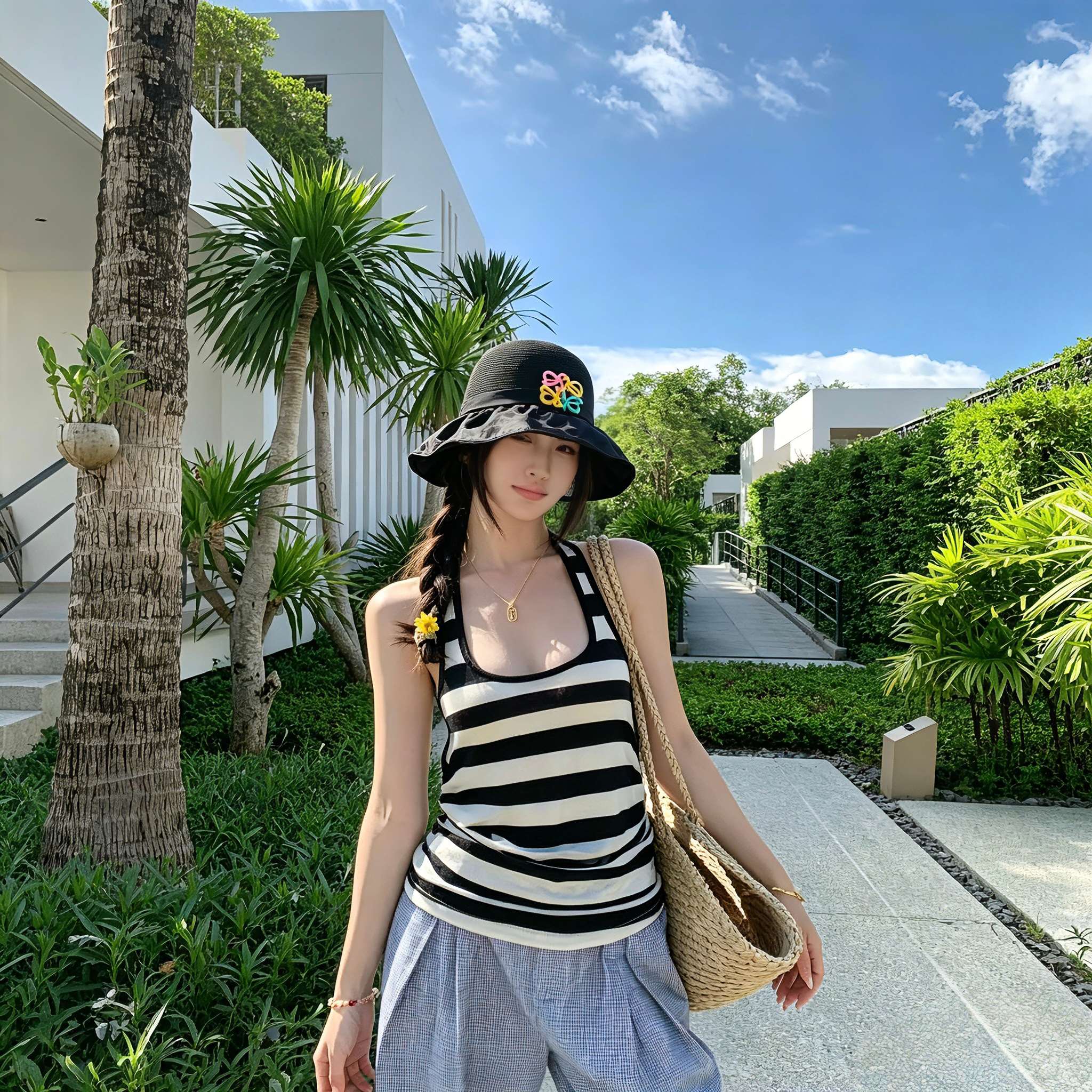 💛配防尘袋【LOEWE罗意威】2026新款编织款渔夫帽，🔆百搭日常款～休闲出街#