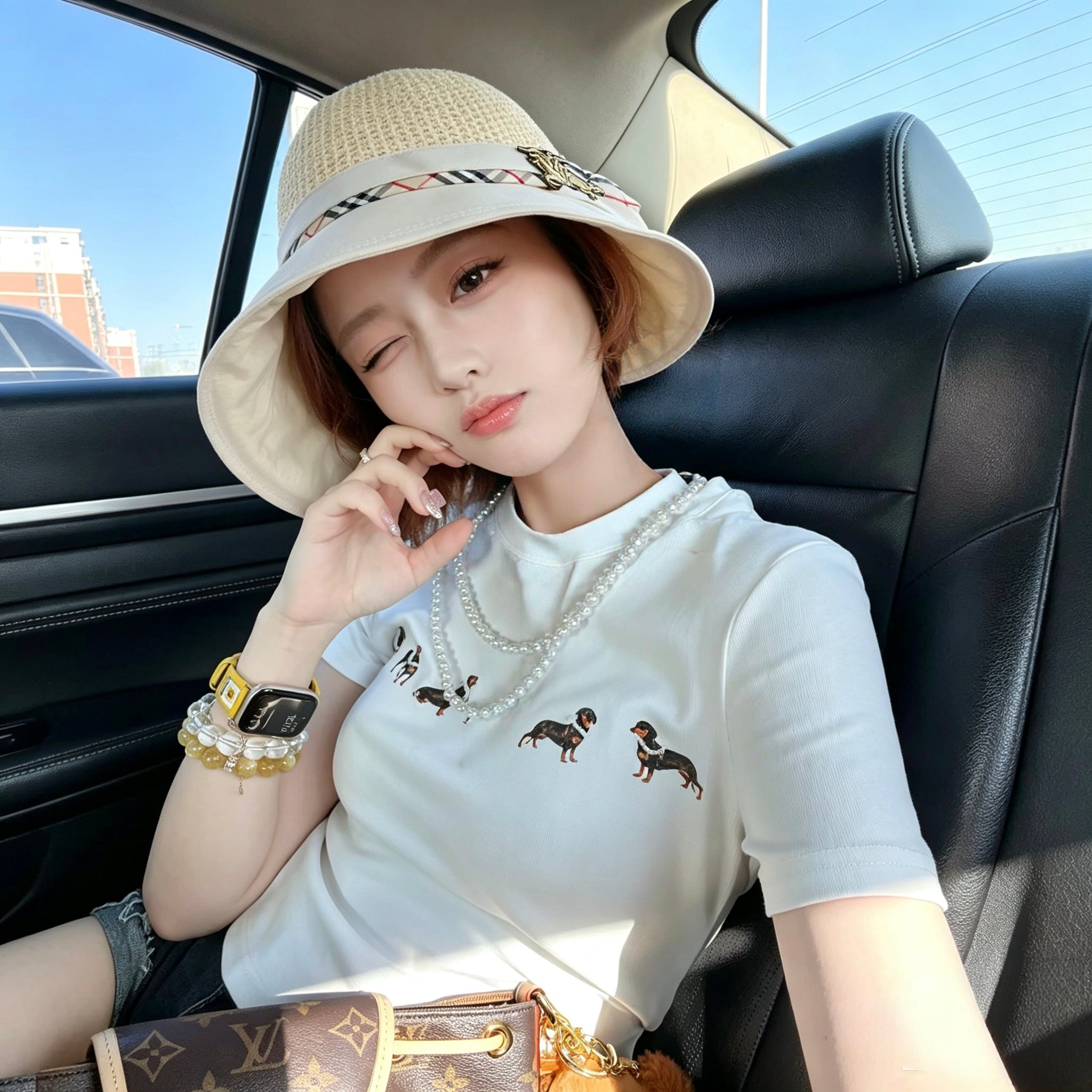 💛配防尘袋【Burberry巴宝莉】2026新款条纹编织款渔夫帽，🔆百搭日常款～休闲出街#