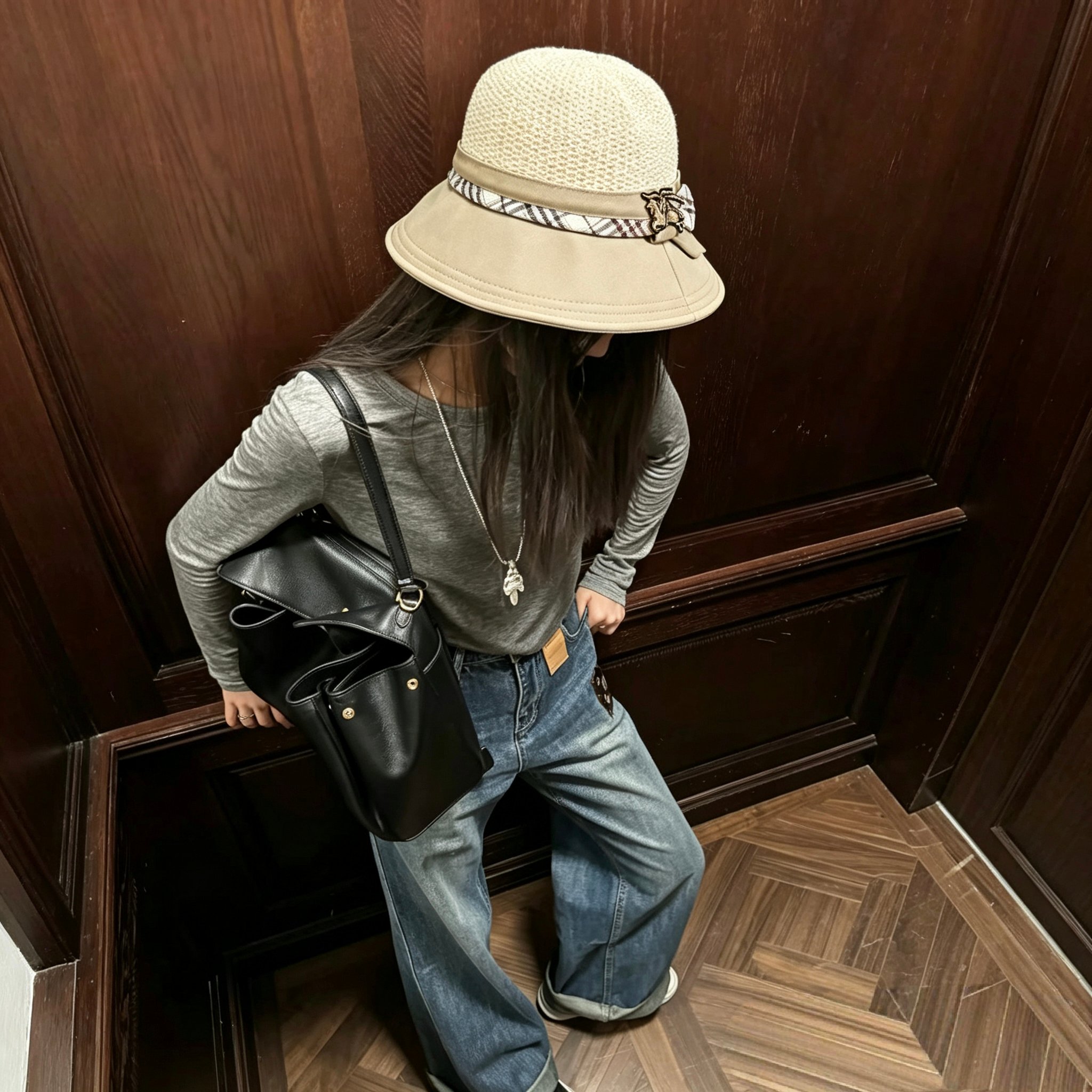 💛配防尘袋【Burberry巴宝莉】2026新款条纹编织款渔夫帽，🔆百搭日常款～休闲出街#