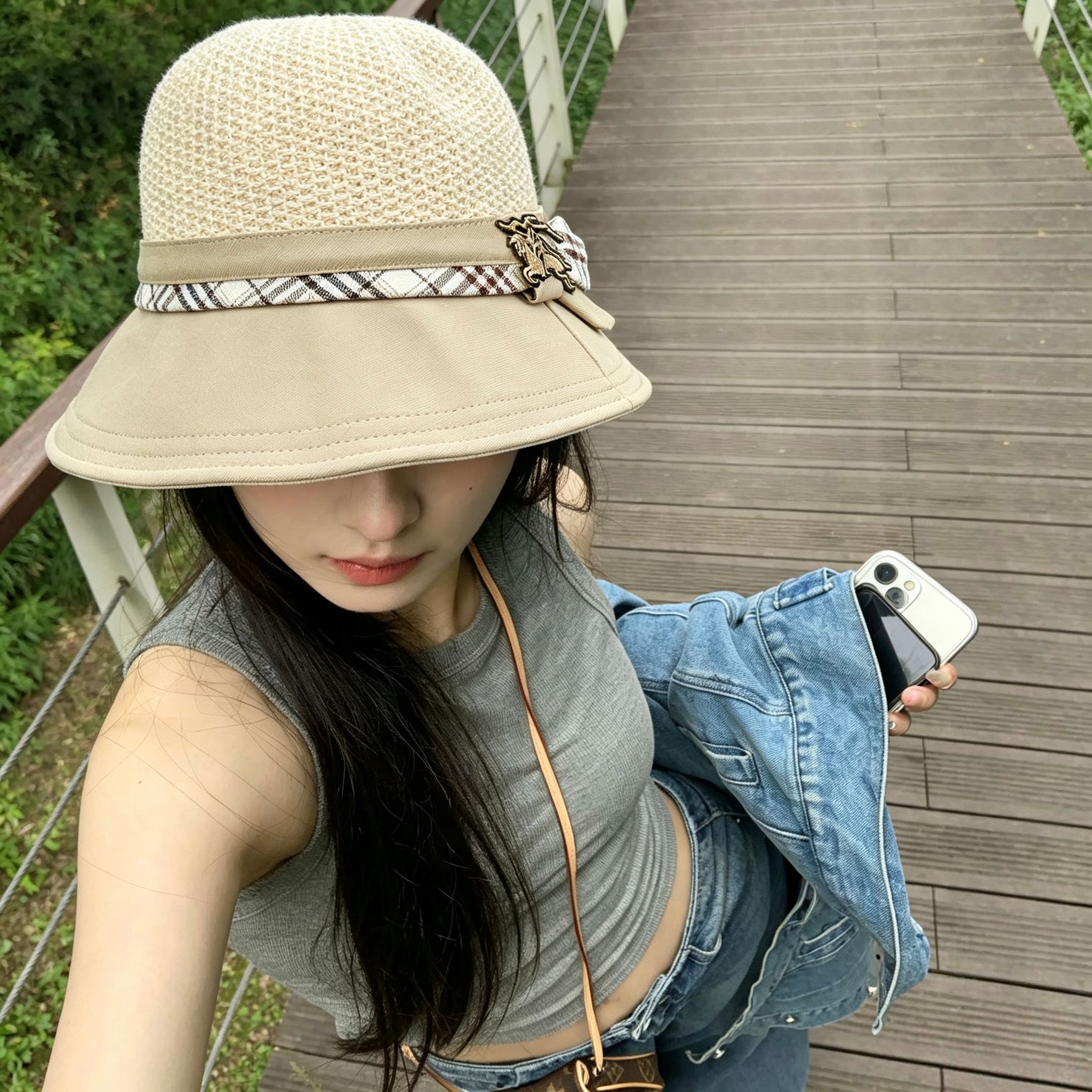 💛配防尘袋【Burberry巴宝莉】2026新款条纹编织款渔夫帽，🔆百搭日常款～休闲出街#