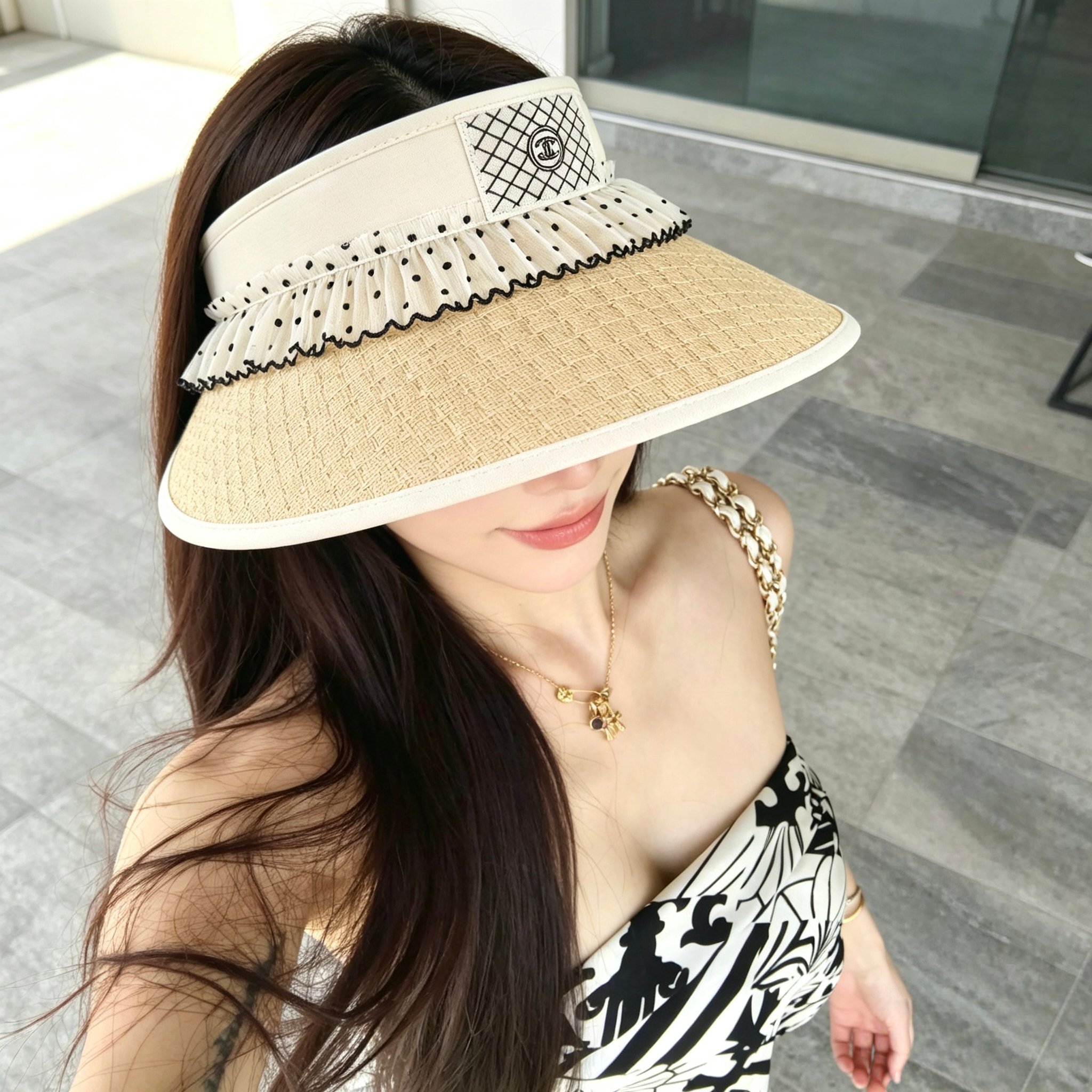 💛配防尘袋 【Chanel香奈儿】2026新款独家小香风大沿遮阳帽空顶帽，🔆遮阳百搭～休闲出街神器