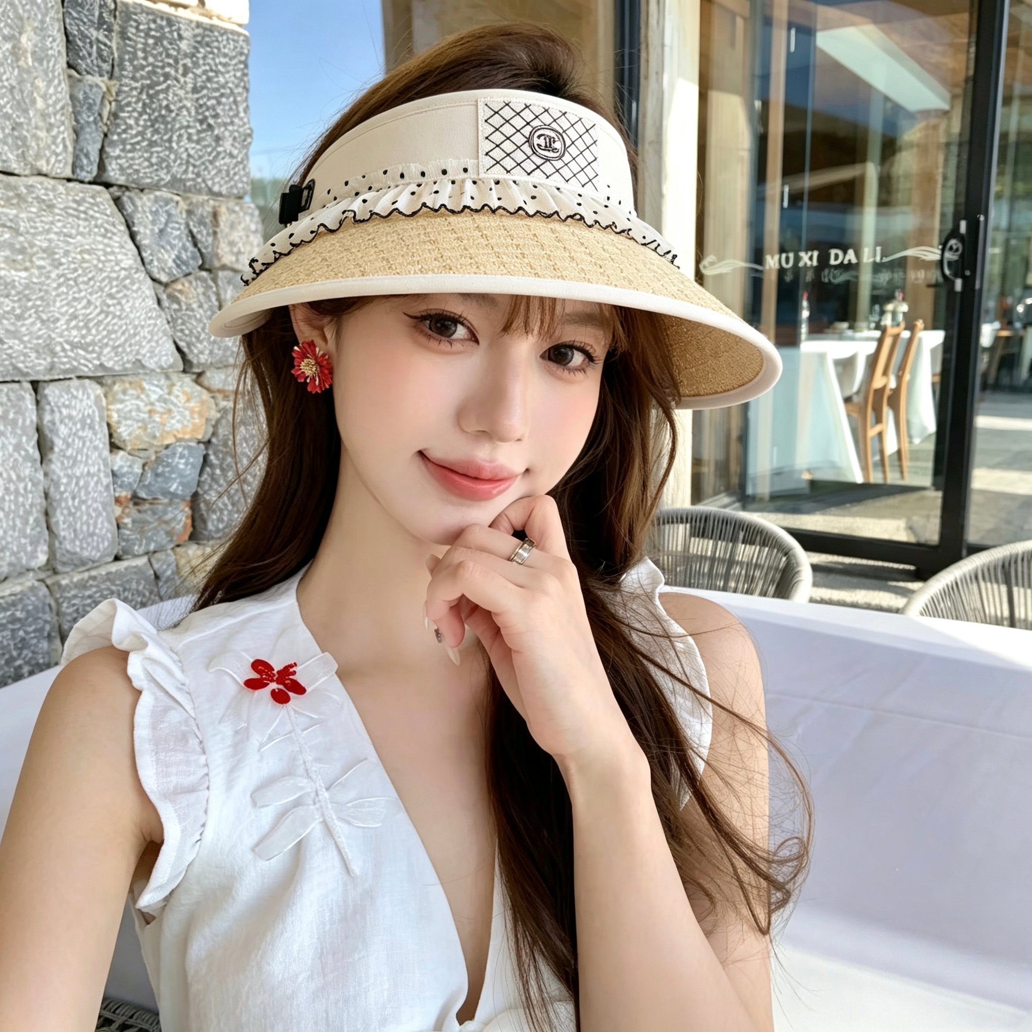💛配防尘袋 【Chanel香奈儿】2026新款独家小香风大沿遮阳帽空顶帽，🔆遮阳百搭～休闲出街神器