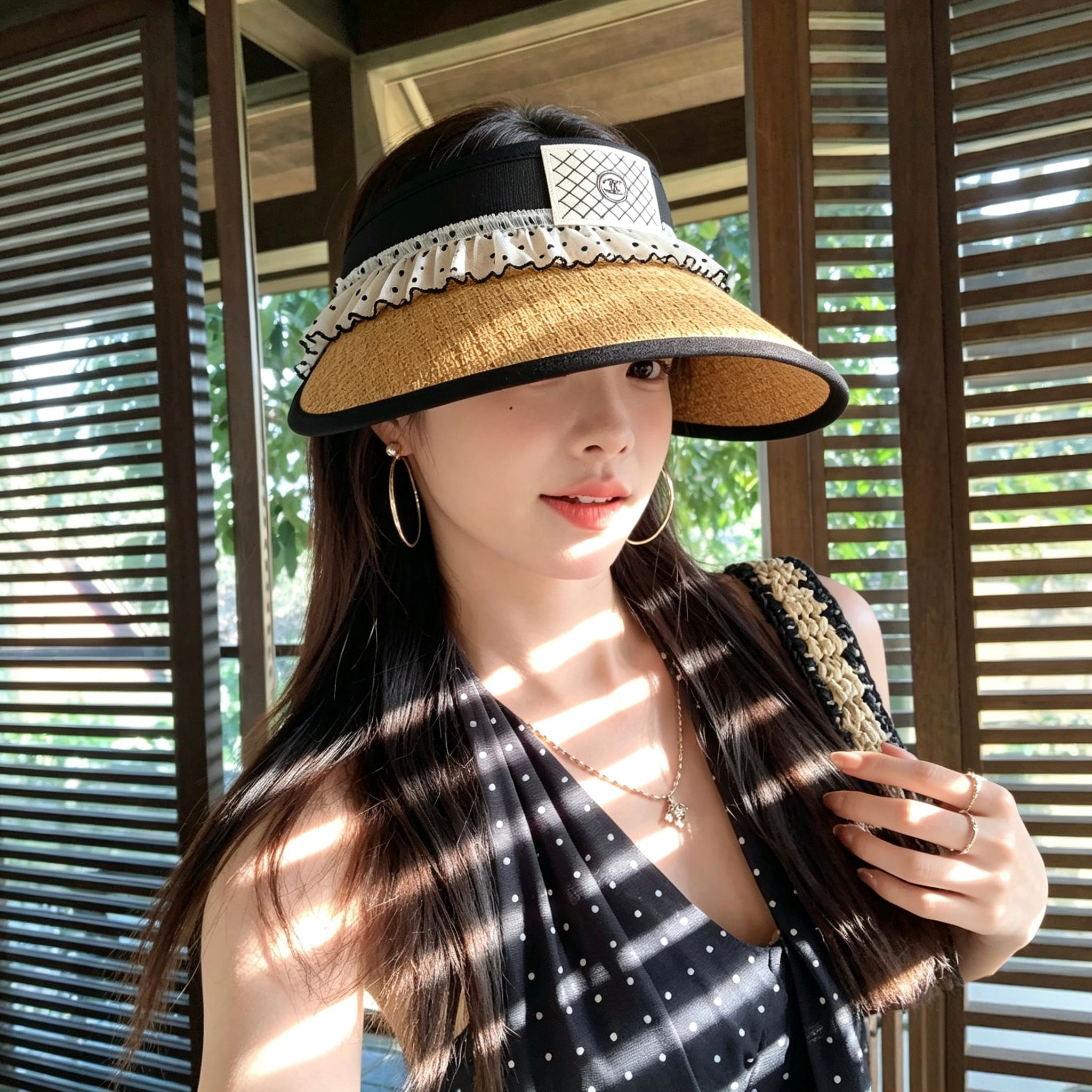 💛配防尘袋 【Chanel香奈儿】2026新款独家小香风大沿遮阳帽空顶帽，🔆遮阳百搭～休闲出街神器