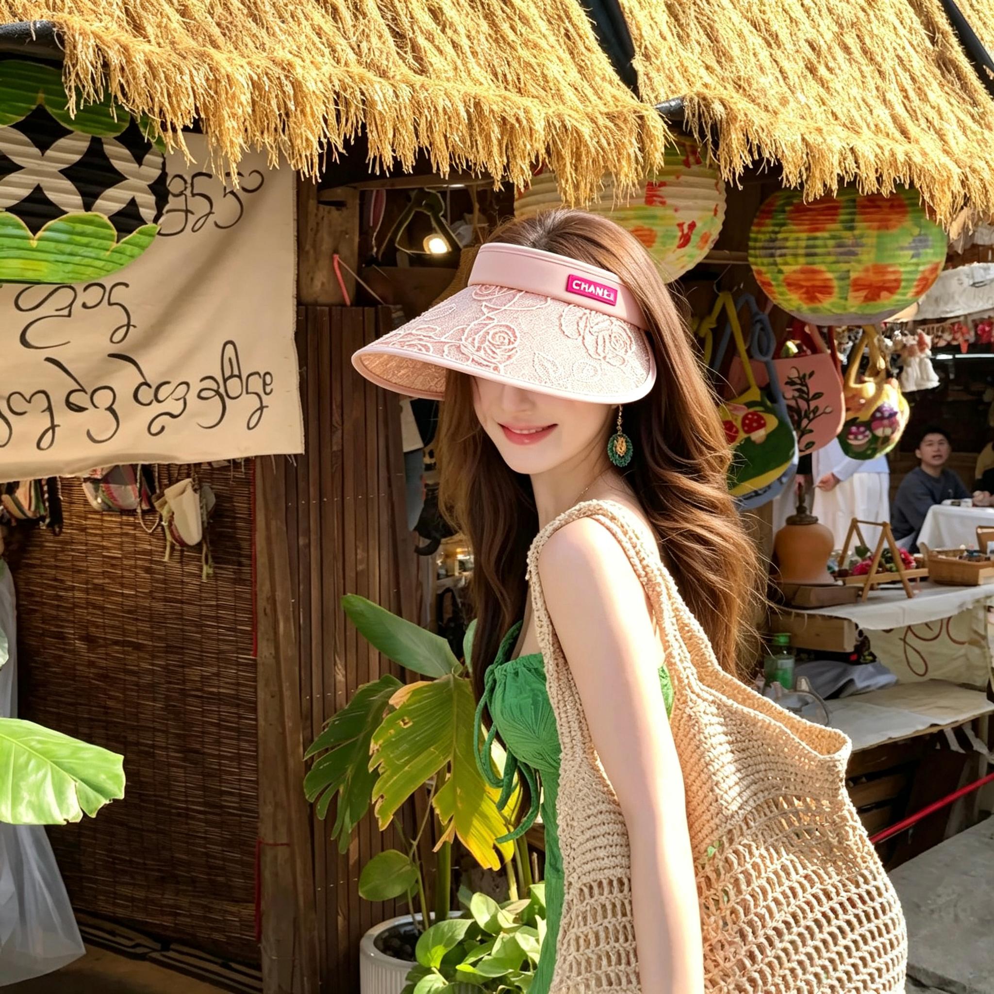💛配防尘袋 【Chanel香奈儿】2026新款独家小香风大沿遮阳帽空顶帽，🔆遮阳百搭～休闲出街神器