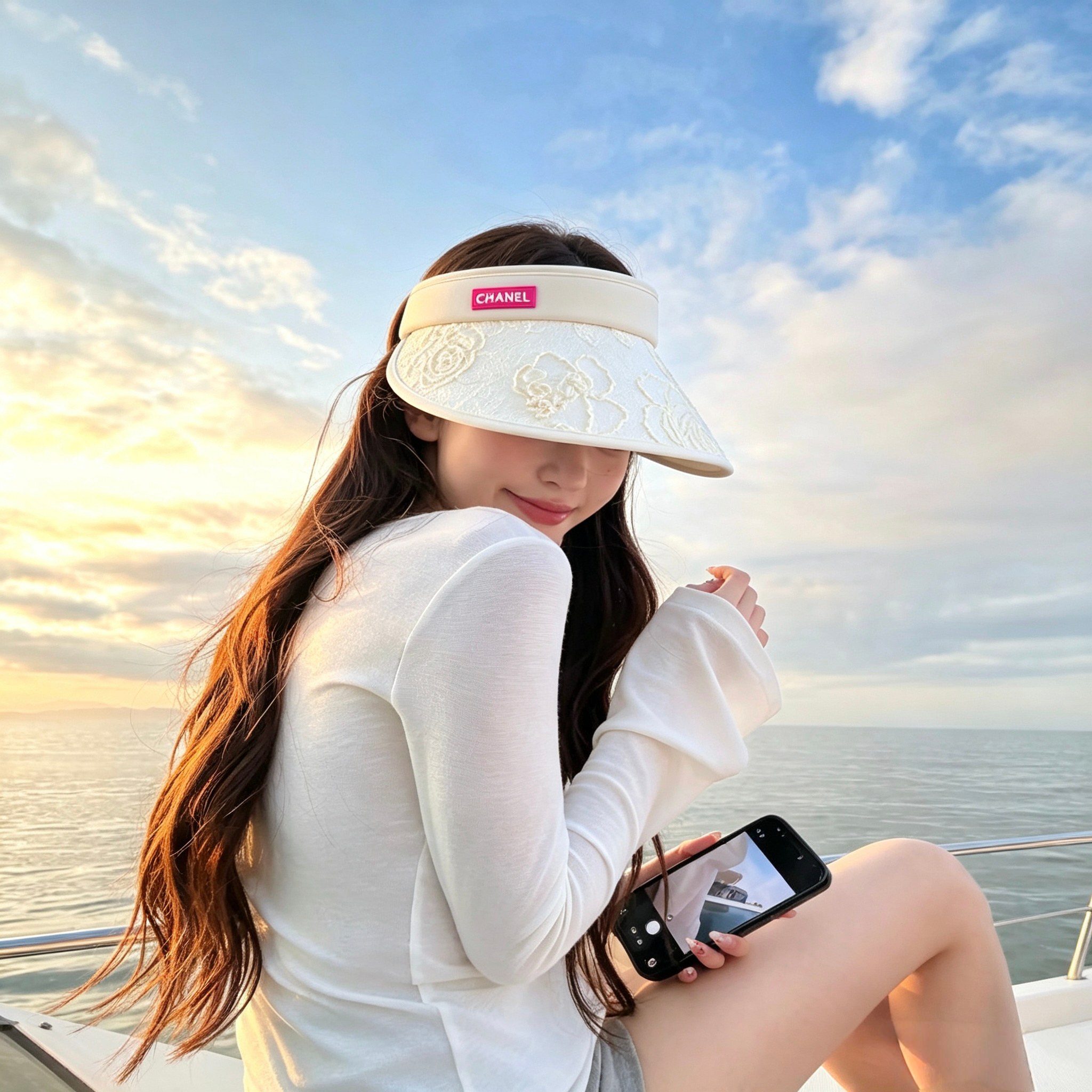 💛配防尘袋 【Chanel香奈儿】2026新款独家小香风大沿遮阳帽空顶帽，🔆遮阳百搭～休闲出街神器