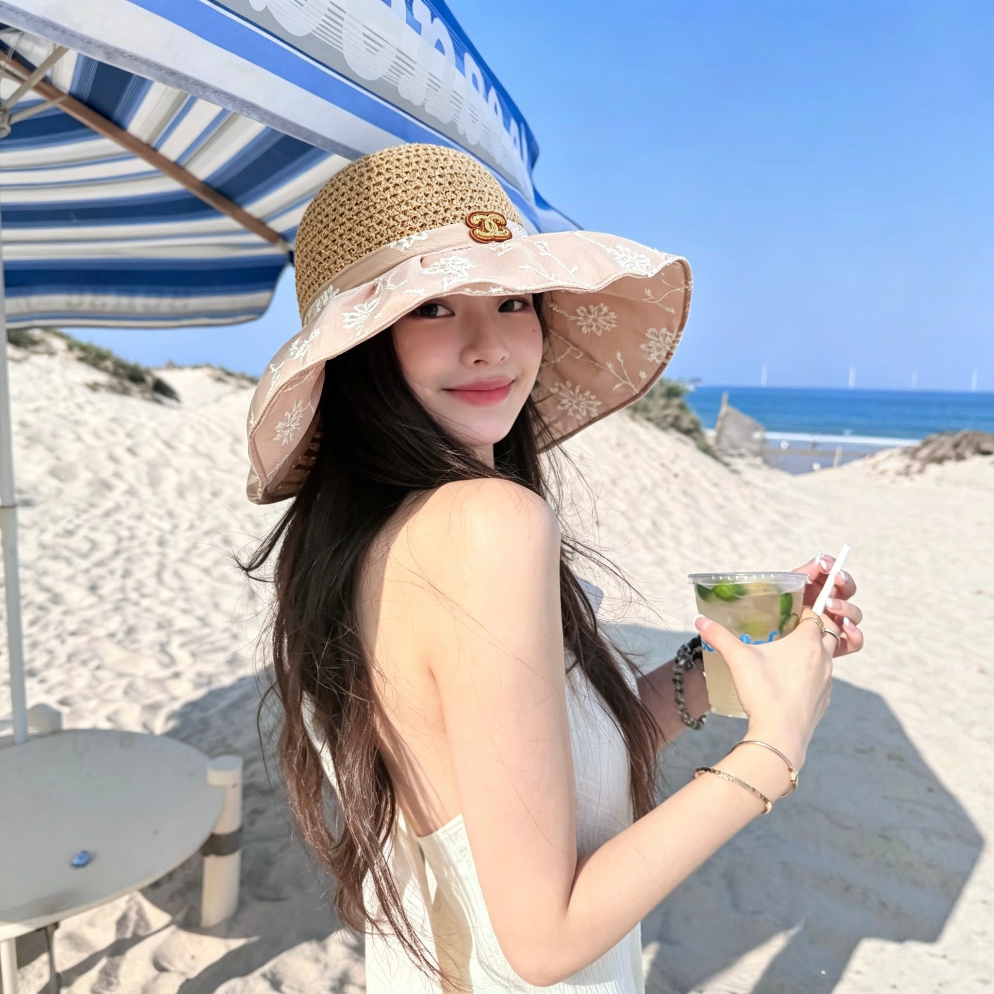 💛配防尘袋【CHANEL香奈儿】2026新款小香风纹路大沿渔夫帽，🔆百搭日常款～休闲出街#