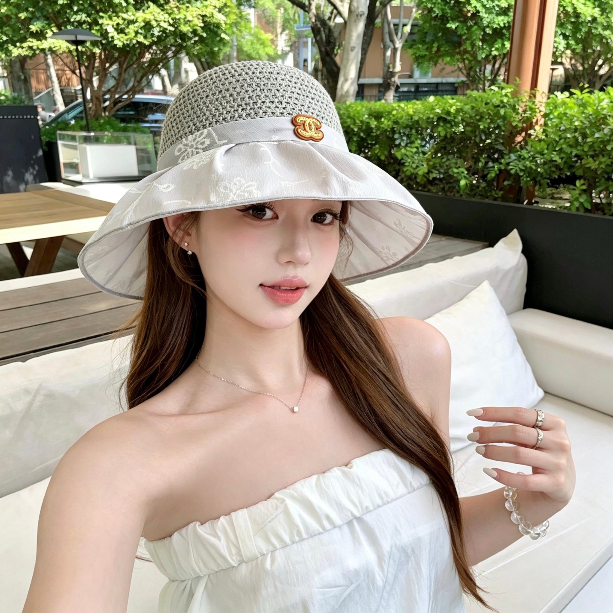 💛配防尘袋【CHANEL香奈儿】2026新款小香风纹路大沿渔夫帽，🔆百搭日常款～休闲出街#