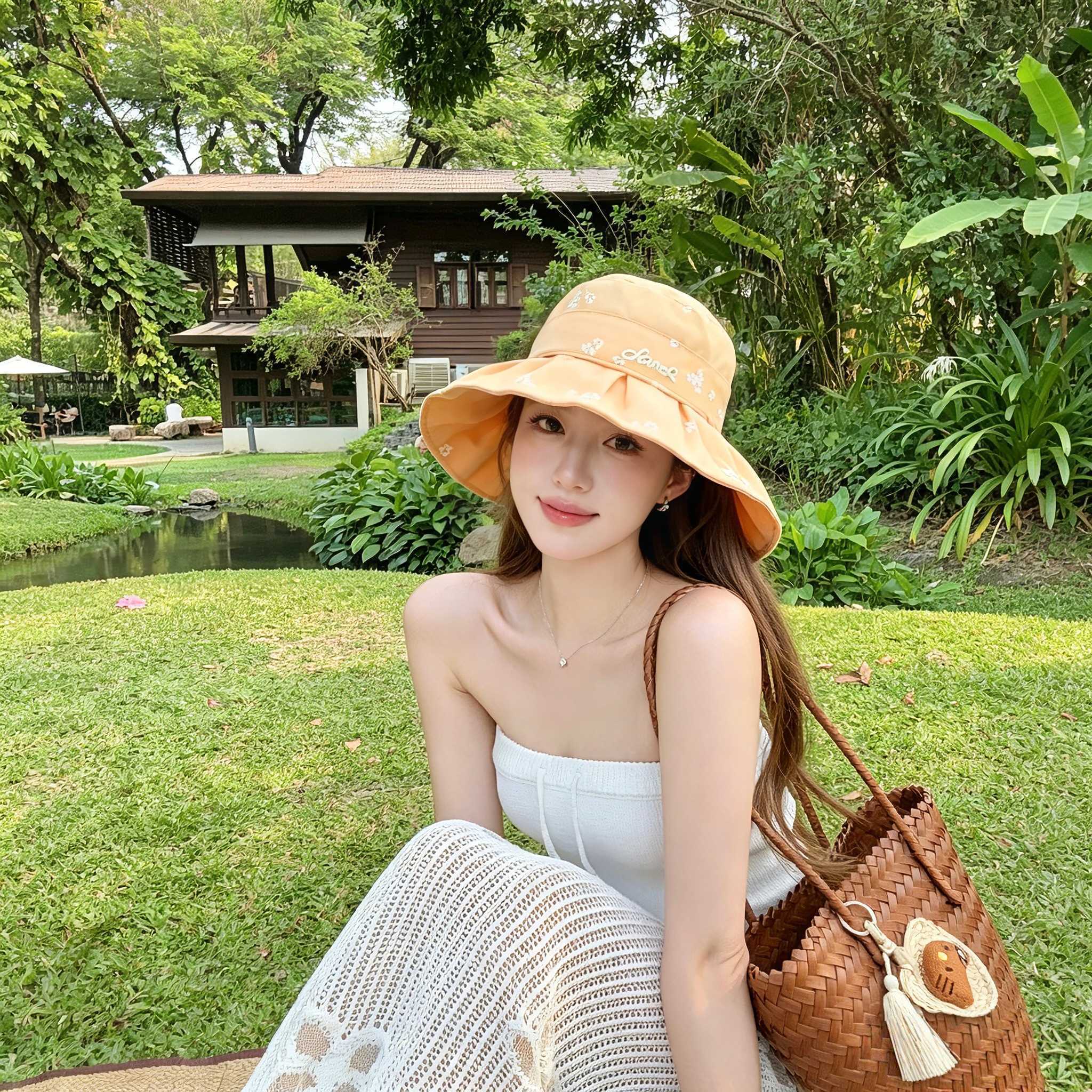 💛配防尘袋【CHANEL香奈儿】2026新款夏日风大沿渔夫帽，🔆百搭日常款～休闲出街#
