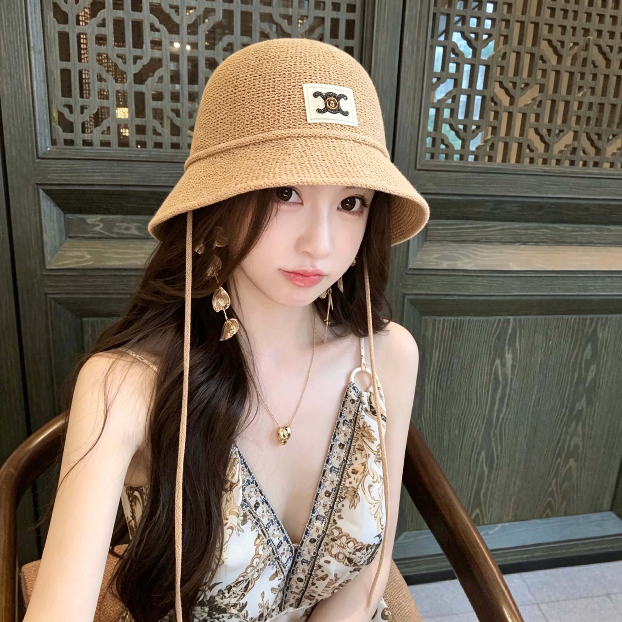 💛配防尘袋【CELINE赛琳】2026新款编织不规则款渔夫帽，🔆百搭日常款～休闲出街#