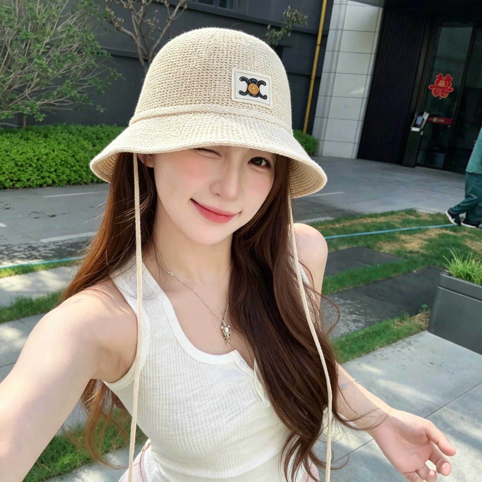 💛配防尘袋【CELINE赛琳】2026新款编织不规则款渔夫帽，🔆百搭日常款～休闲出街#