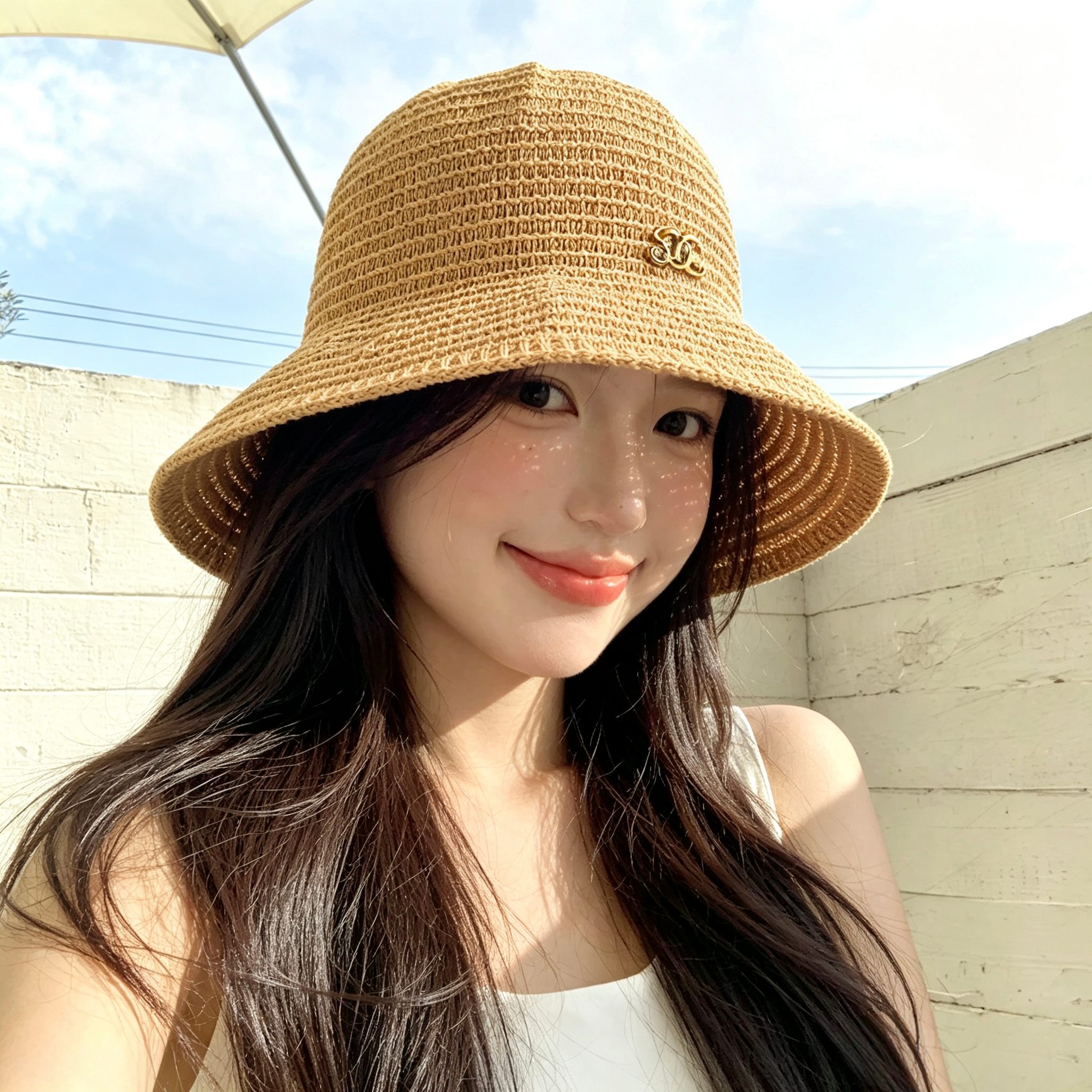 💛配防尘袋【CHANEL香奈儿】2026新款编织小香风渔夫帽，🔆百搭日常款～休闲出街#