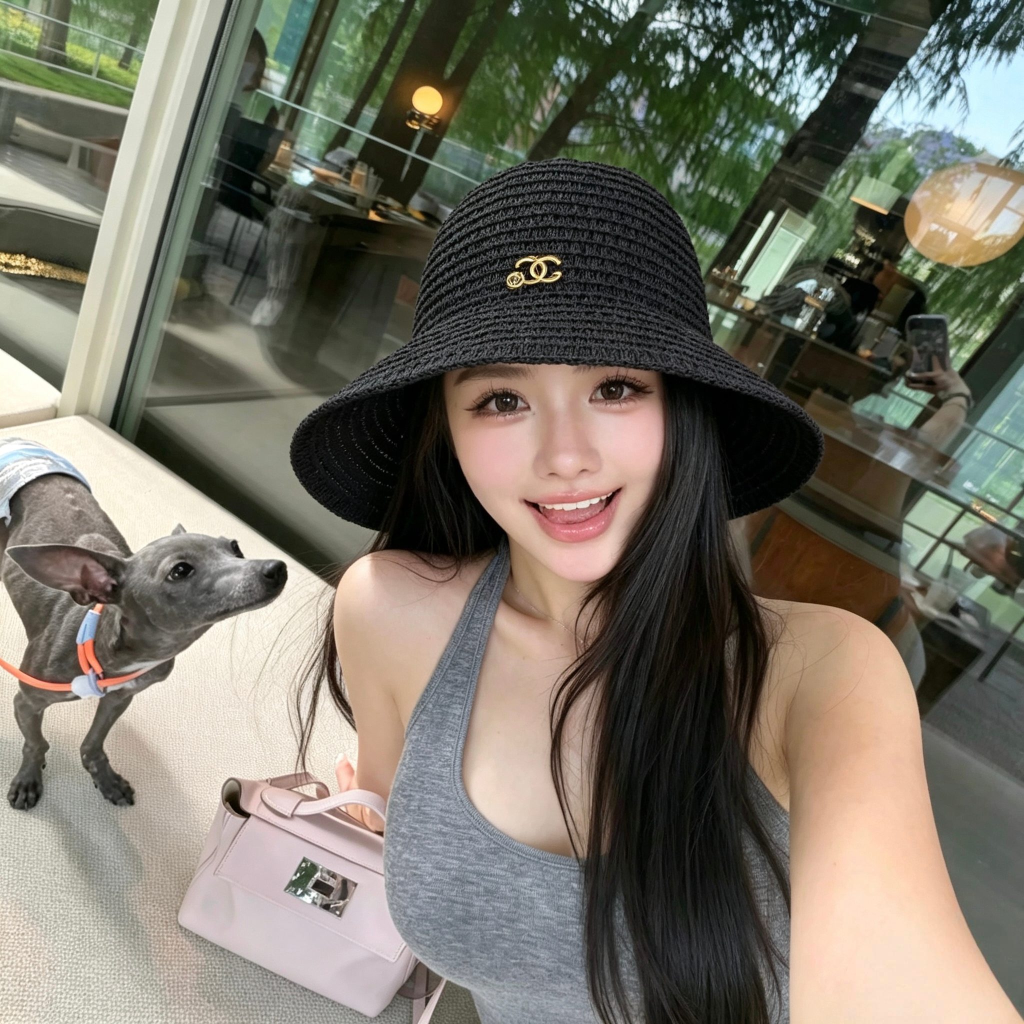 💛配防尘袋【CHANEL香奈儿】2026新款编织小香风渔夫帽，🔆百搭日常款～休闲出街#