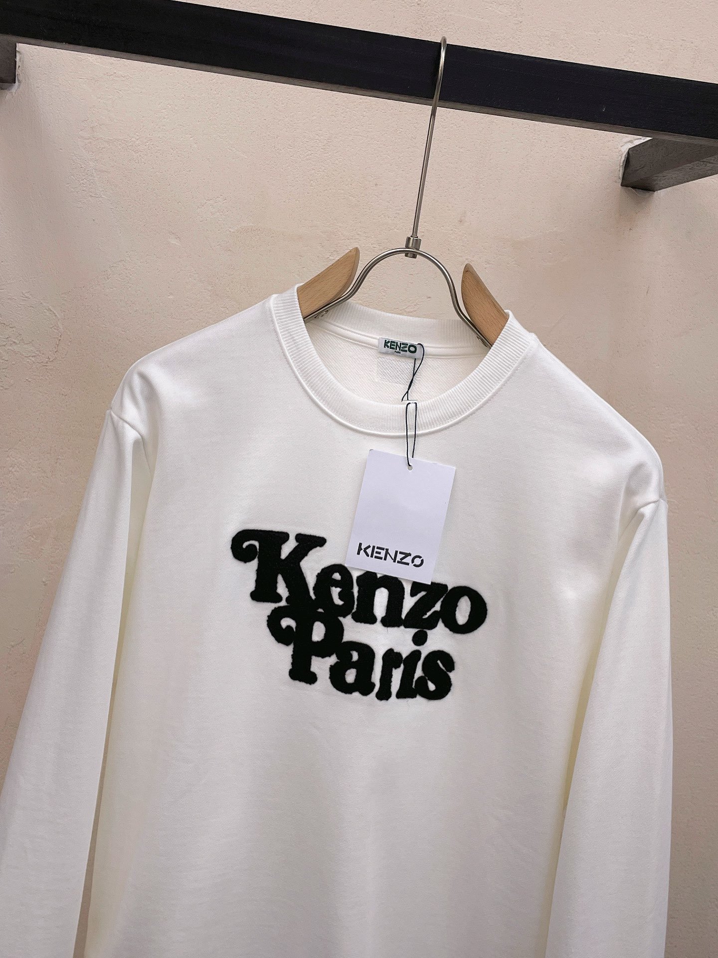 Pk家23SS最新最顶级版本胸前立体字母kenzo大毛巾图案精美工艺圆领卫衣最顶级的品质专柜原单套头衫顶