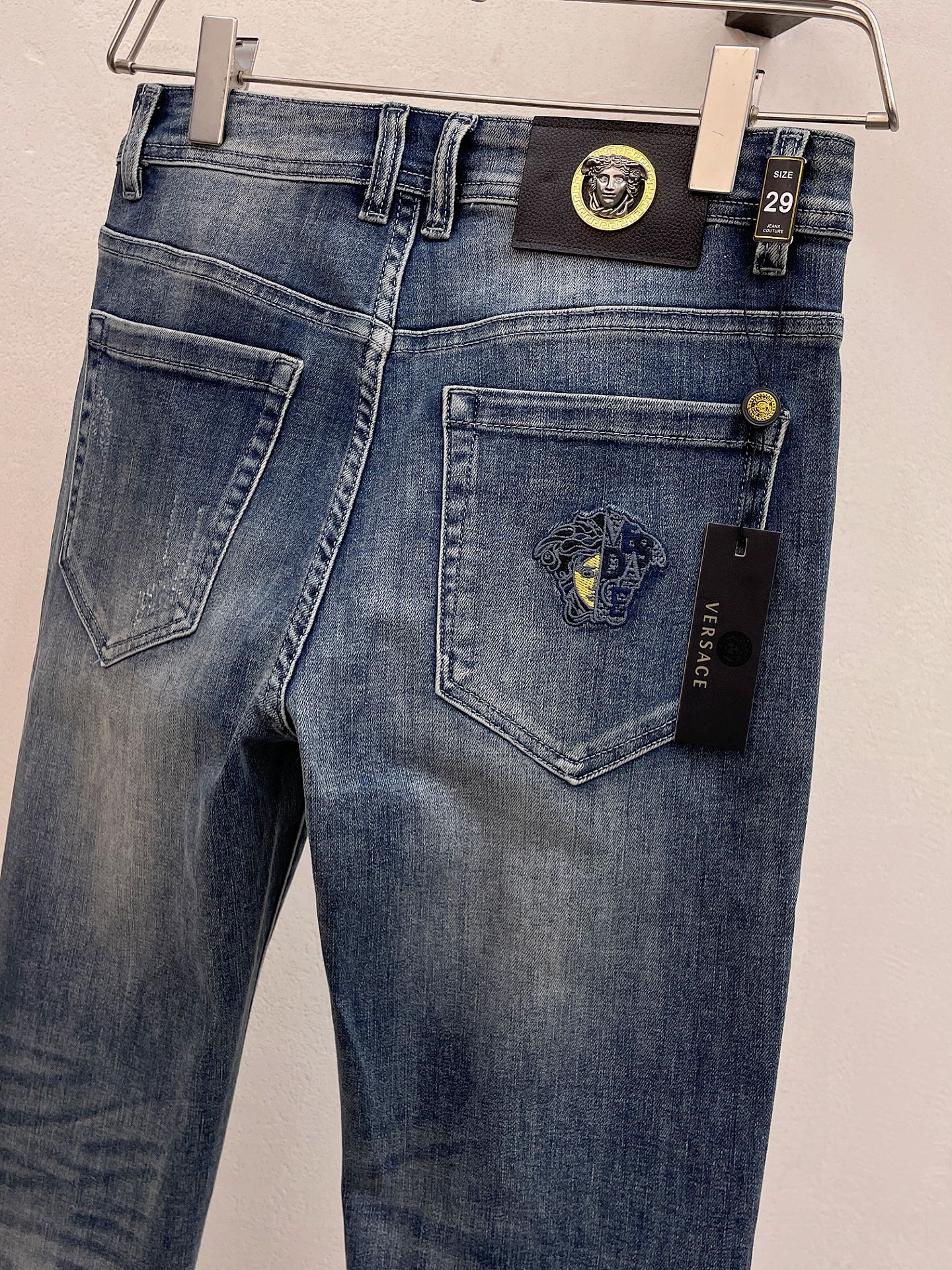 Versace Clothing Jeans Men Cotton Fall/Winter Collection Casual