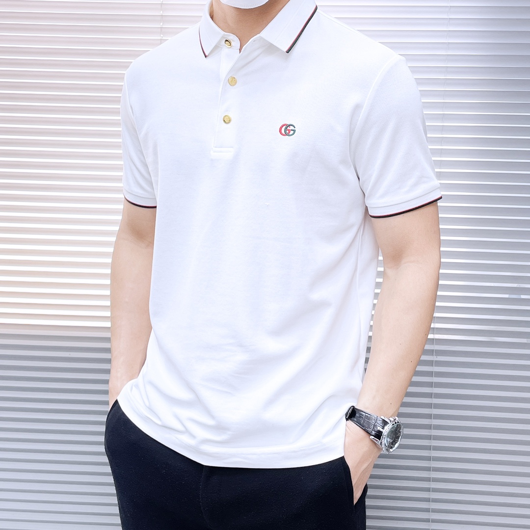 Gucci Clothing Polo from China 2023
 Men Cotton Summer Collection Fashion