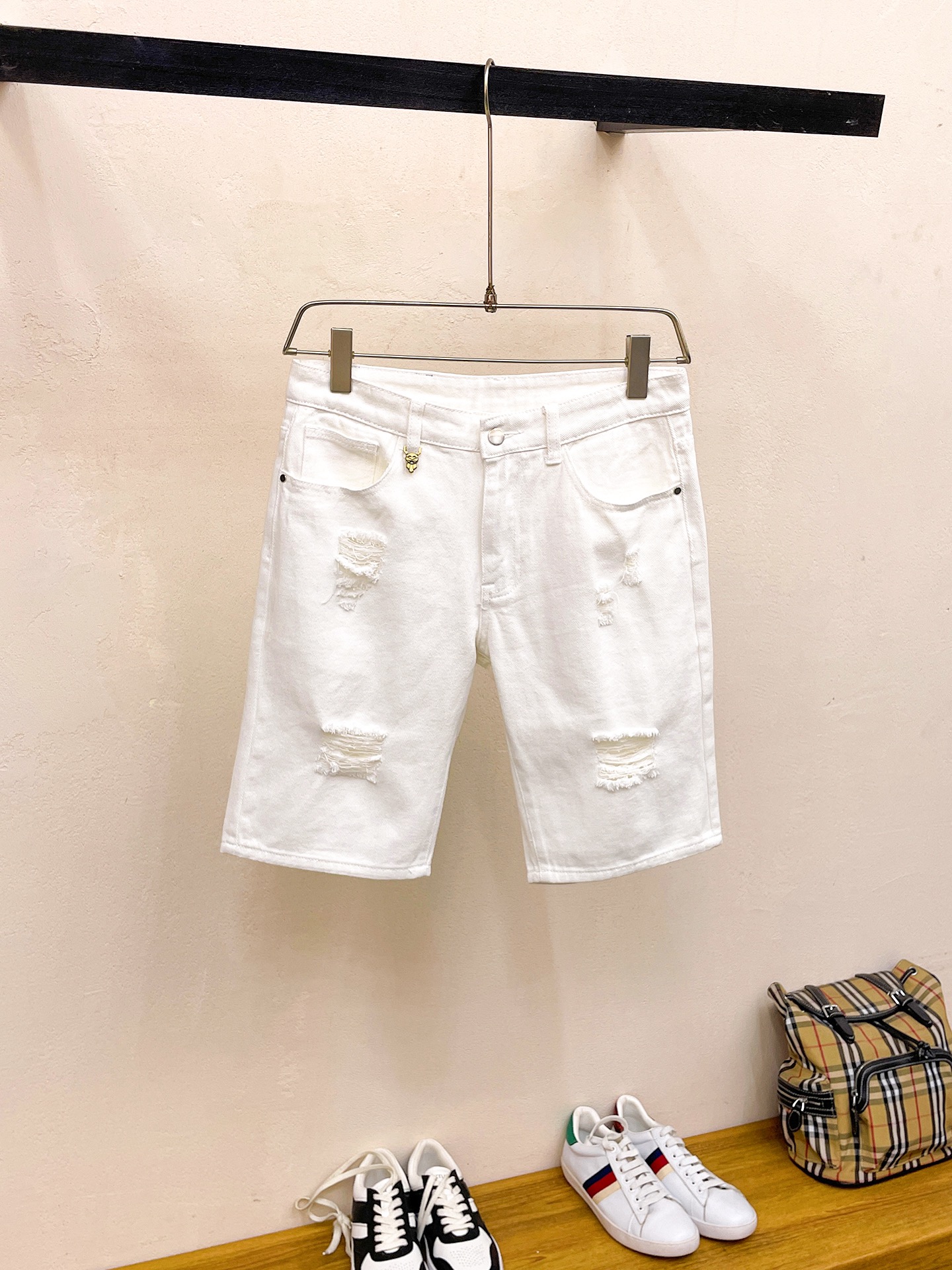 Fendi Online
 Clothing Jeans Shorts Cotton Summer Collection Fashion