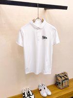 Dior Clothing Polo T-Shirt Black White Embroidery Men Short Sleeve