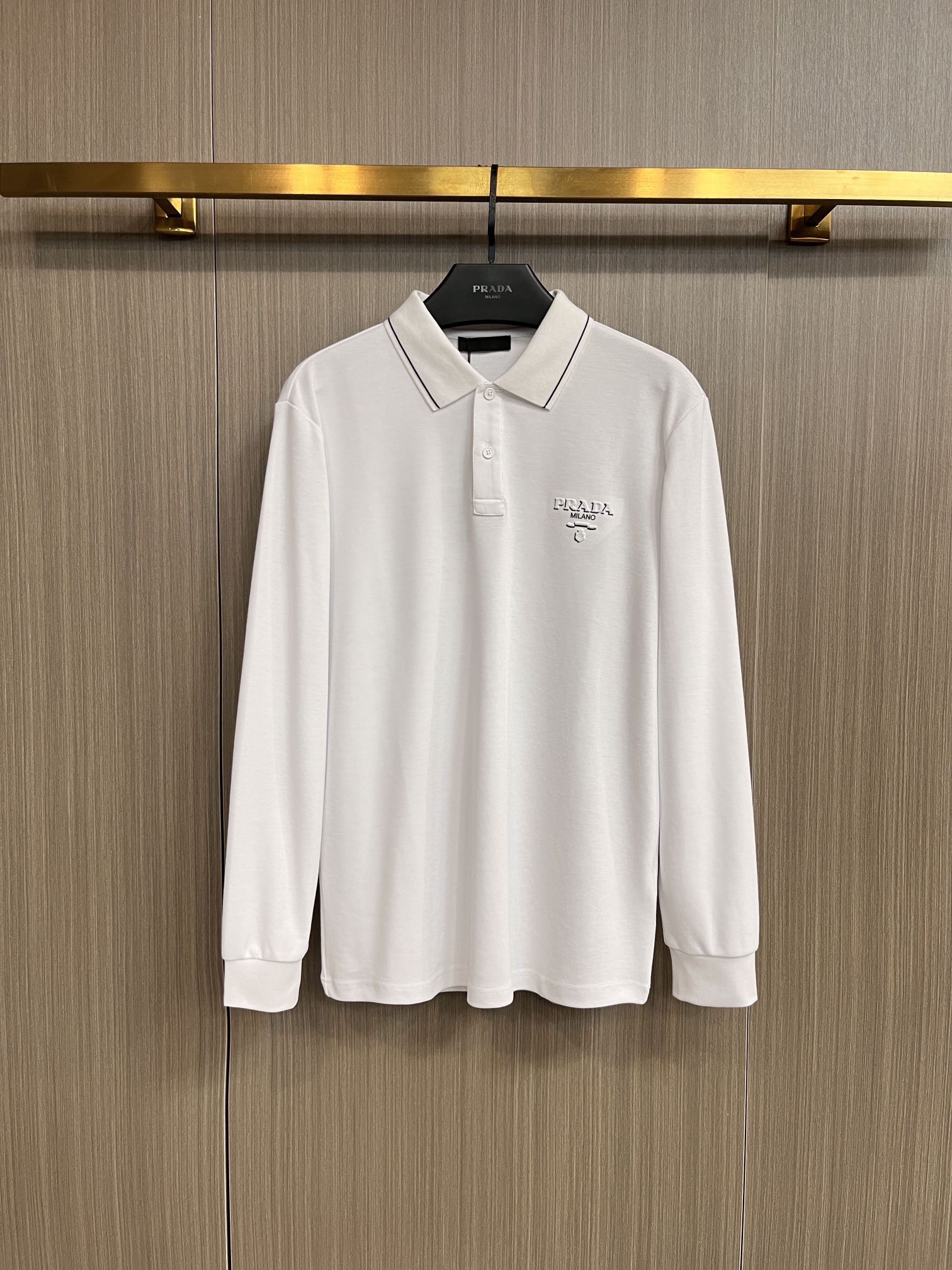 Prada Clothing Polo Designer High Replica
 Men Cotton Fashion Long Sleeve