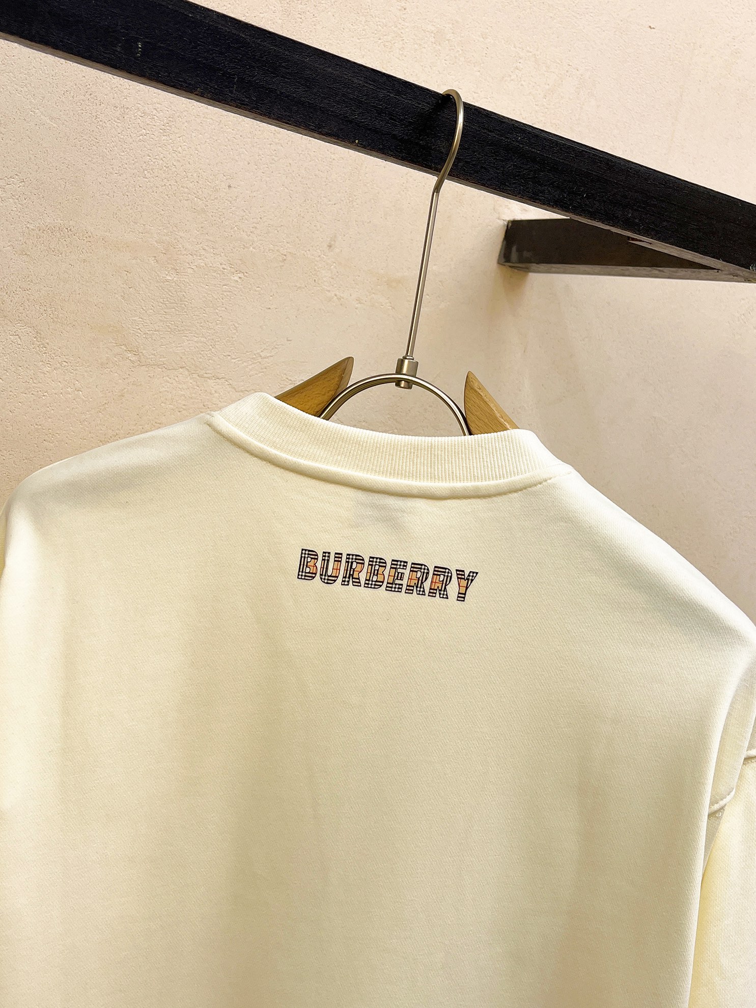 Burberry Embroidered Logo Crewneck Sweatshirt,Luxury Cotton Pullover, Unisex 8 i1728967481 7594 0
