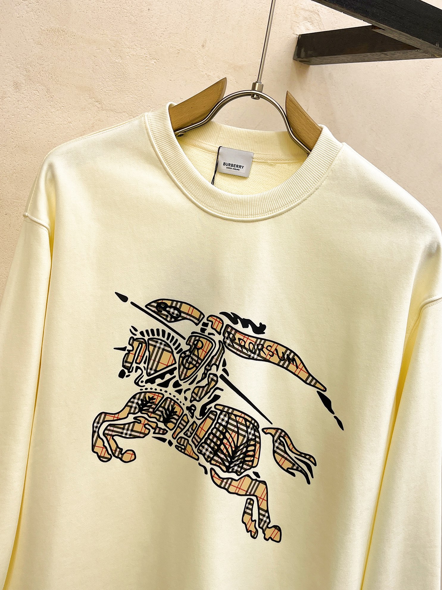 Burberry Embroidered Logo Crewneck Sweatshirt,Luxury Cotton Pullover, Unisex 3 i1728967482 9705 0