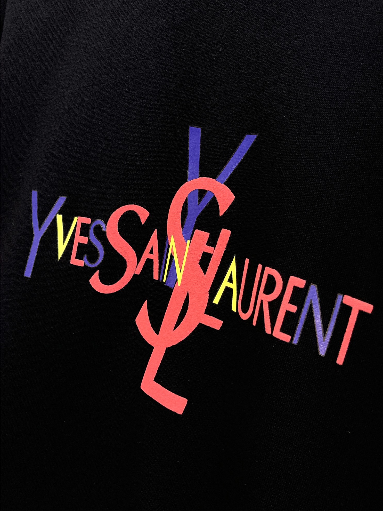 Yves Saint Laurent Crewneck Sweatshirt with Flocked Logo - Unisex 4 i1728967953 5959 0