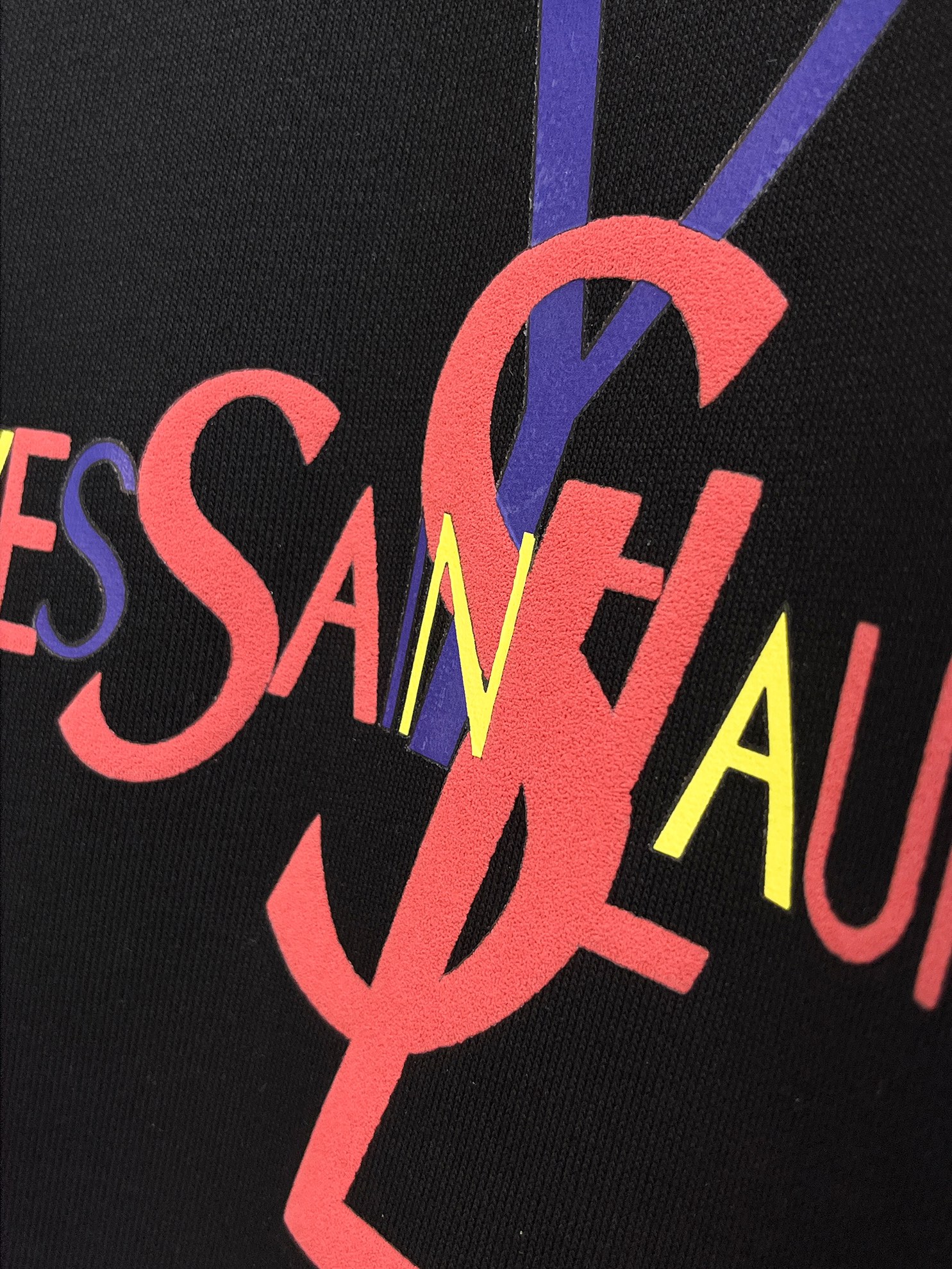 Yves Saint Laurent Crewneck Sweatshirt with Flocked Logo - Unisex 5 i1728967953 8241 0
