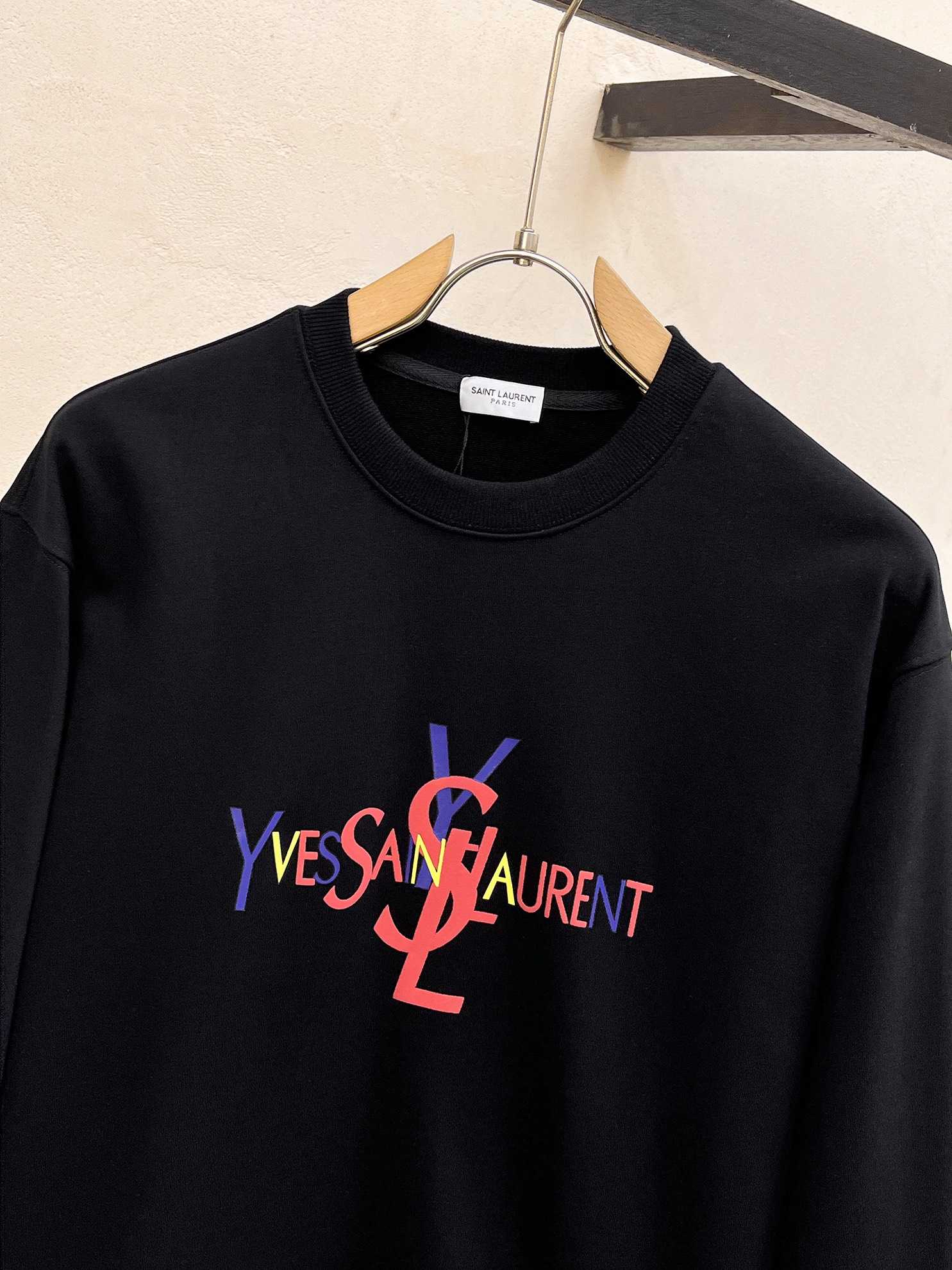 Yves Saint Laurent Crewneck Sweatshirt with Flocked Logo - Unisex 3 i1728967953 9424 0
