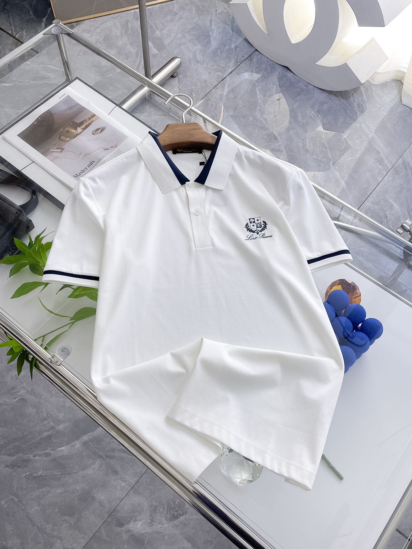 L P 高级定制 平纹面料柔软舒适透气2025 夏季 限量款短袖Polo系列𝗦𝗜𝗭𝗘：𝗠-3xl