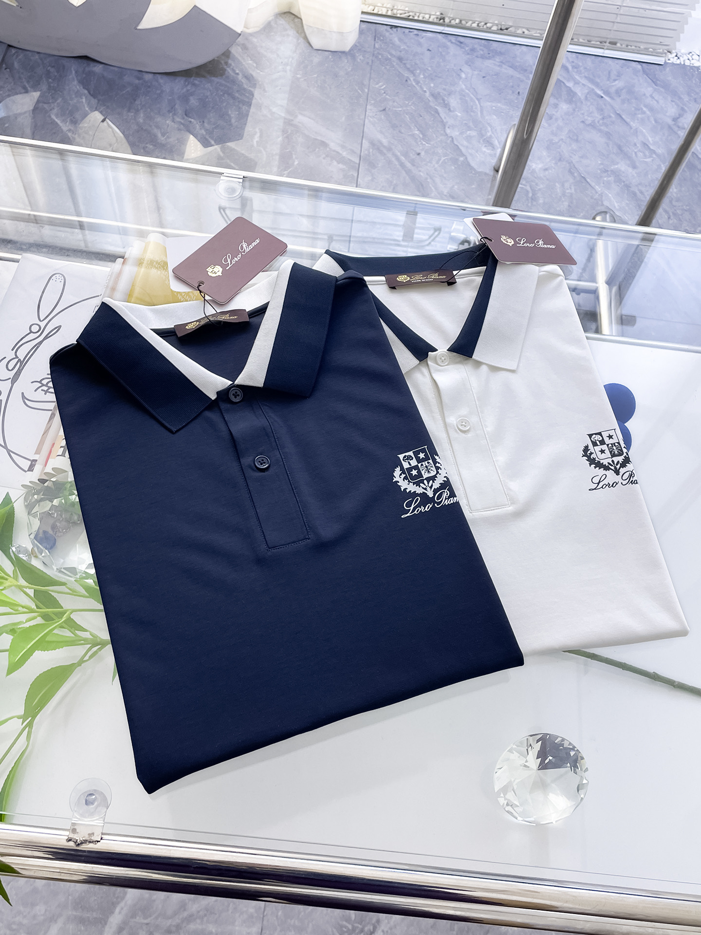 L P 高级定制 平纹面料柔软舒适透气2025 夏季 限量款短袖Polo系列𝗦𝗜𝗭𝗘：𝗠-3xl