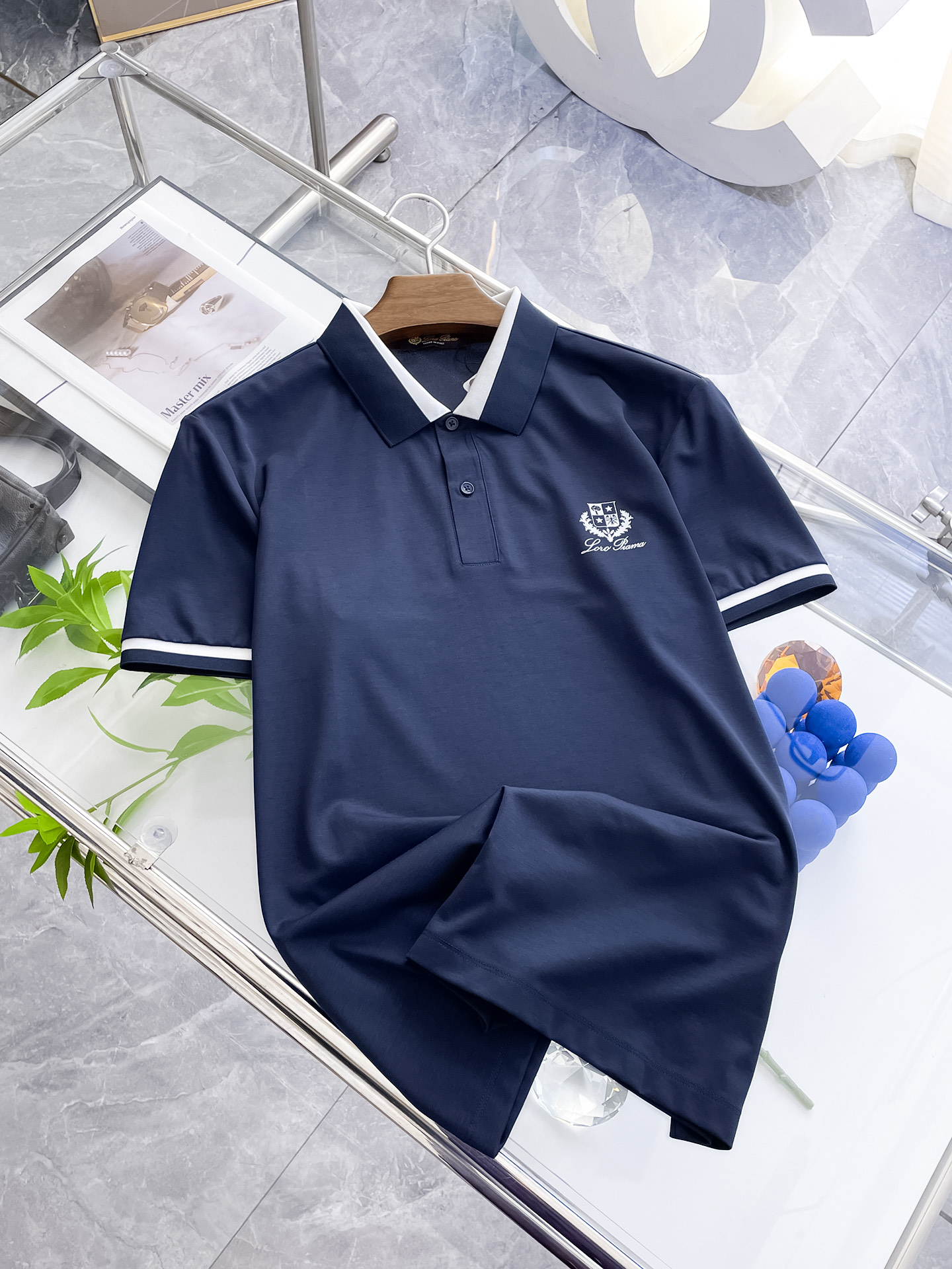 L P 高级定制 平纹面料柔软舒适透气2025 夏季 限量款短袖Polo系列𝗦𝗜𝗭𝗘：𝗠-3xl