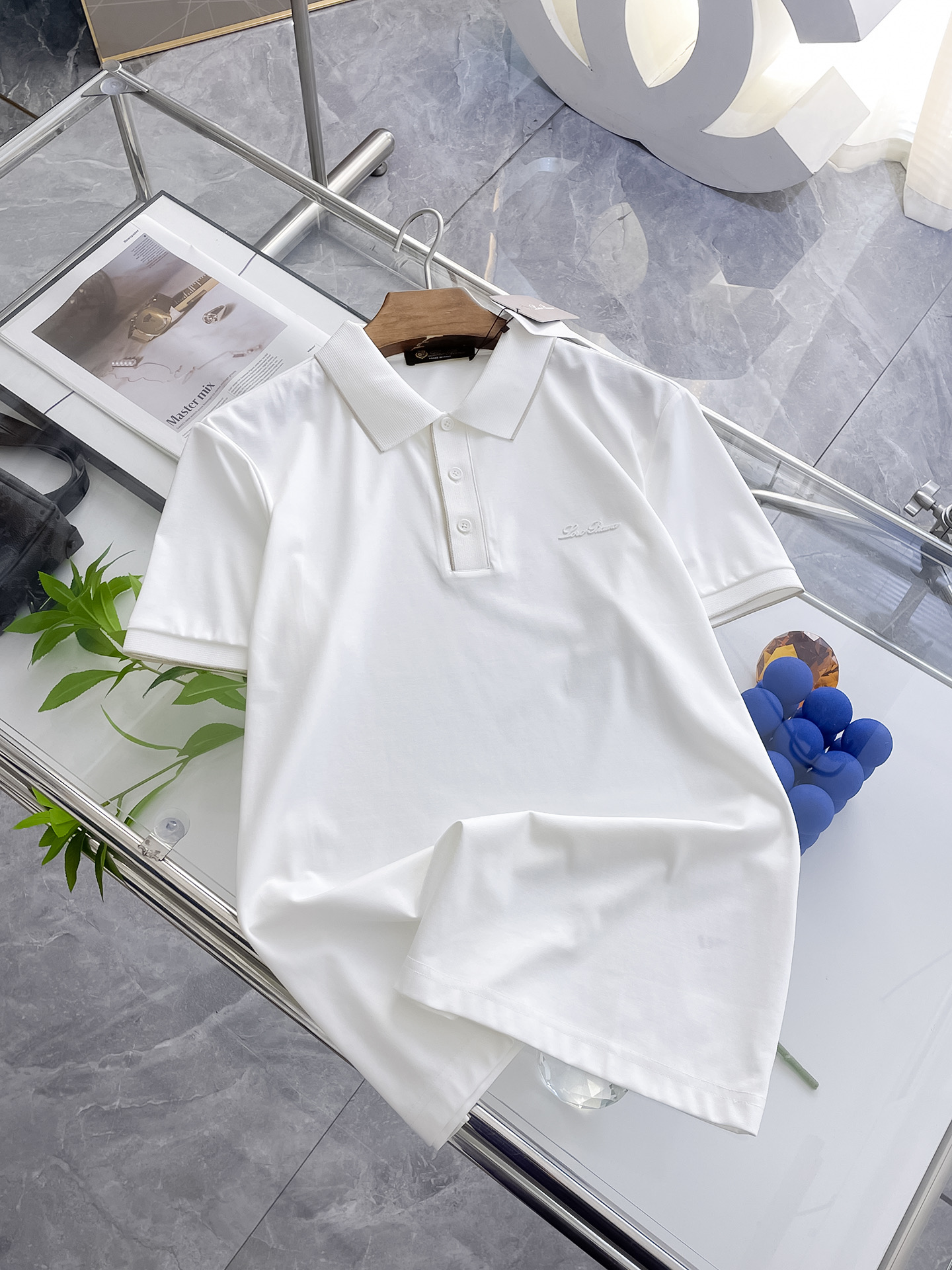 L P 高级定制 平纹面料柔软舒适透气2025 夏季 限量款短袖Polo系列𝗦𝗜𝗭𝗘：𝗠-3xl