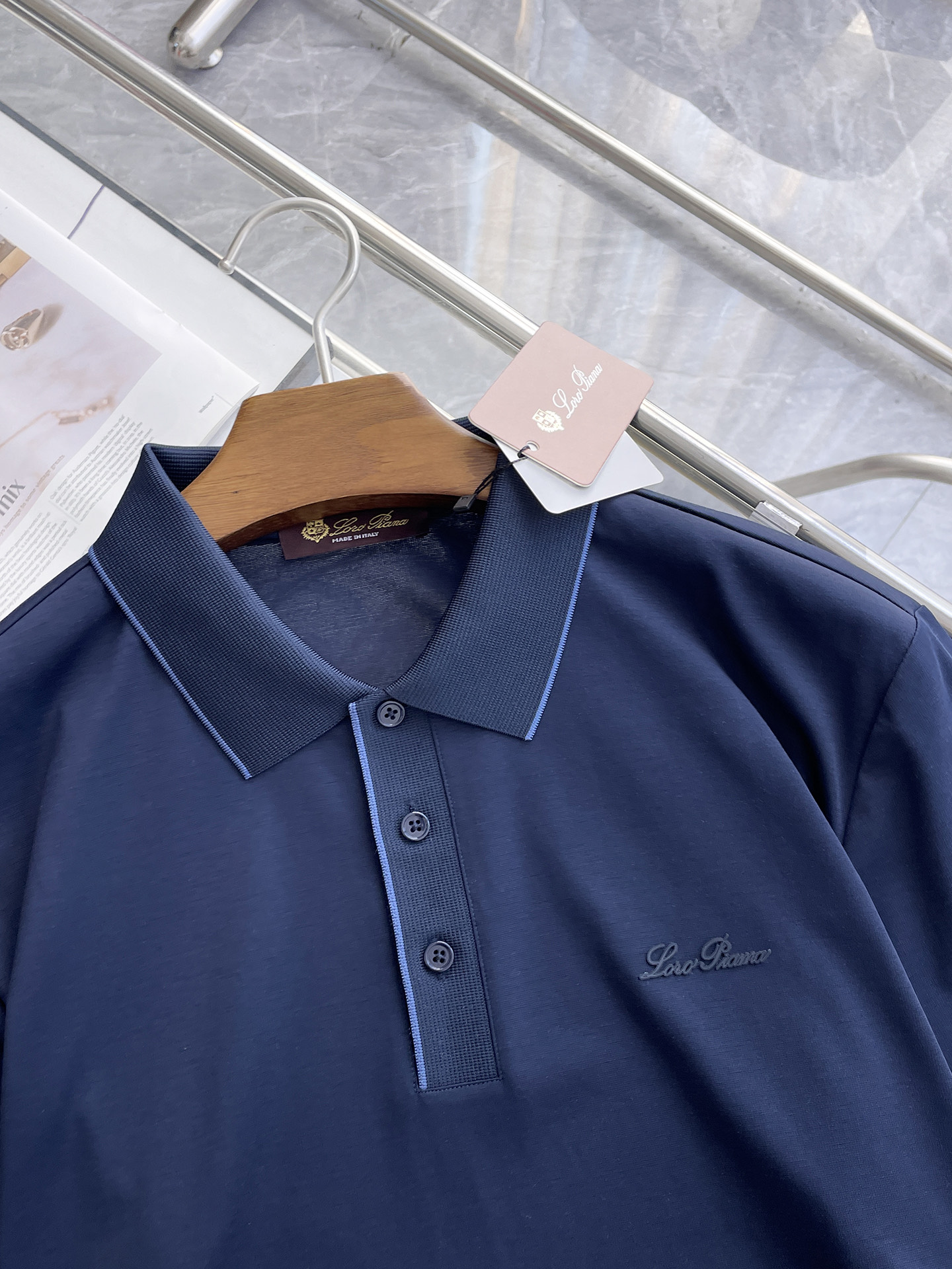 L P 高级定制 平纹面料柔软舒适透气2025 夏季 限量款短袖Polo系列𝗦𝗜𝗭𝗘：𝗠-3xl