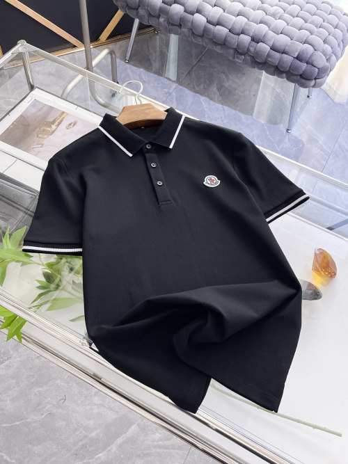 Moncler Men's Polo Shirt - Classic Fit, Breathable Cotton, Logo Detail 1 Moncler Men's Polo Shirt - Classic Fit, Breathable Cotton, Logo Detail