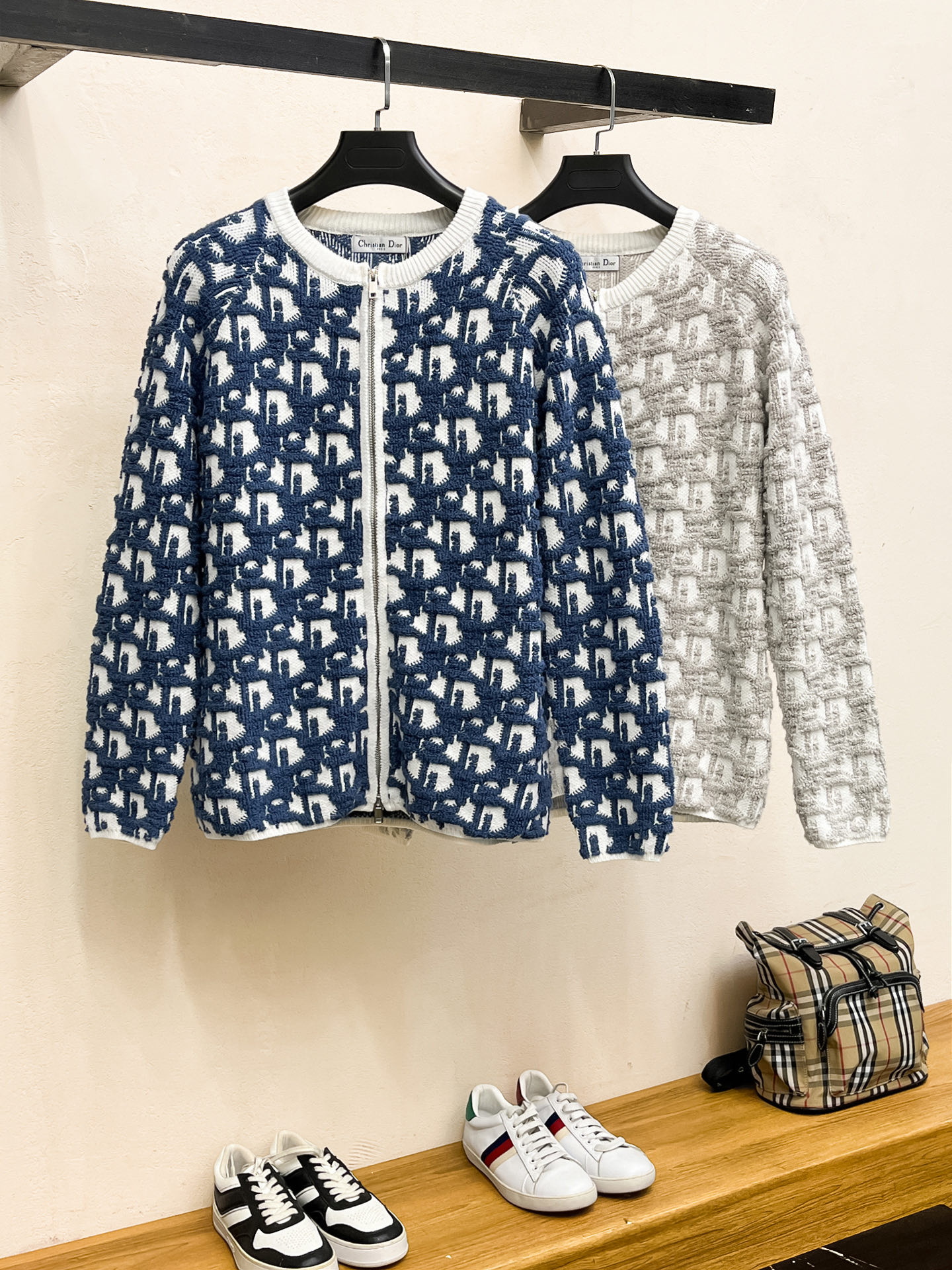Dior 25SS Jacquard Knit Zip-Up Cardigan Jacket - Modern & Stylish 10 i1756428063170 6306 0 8