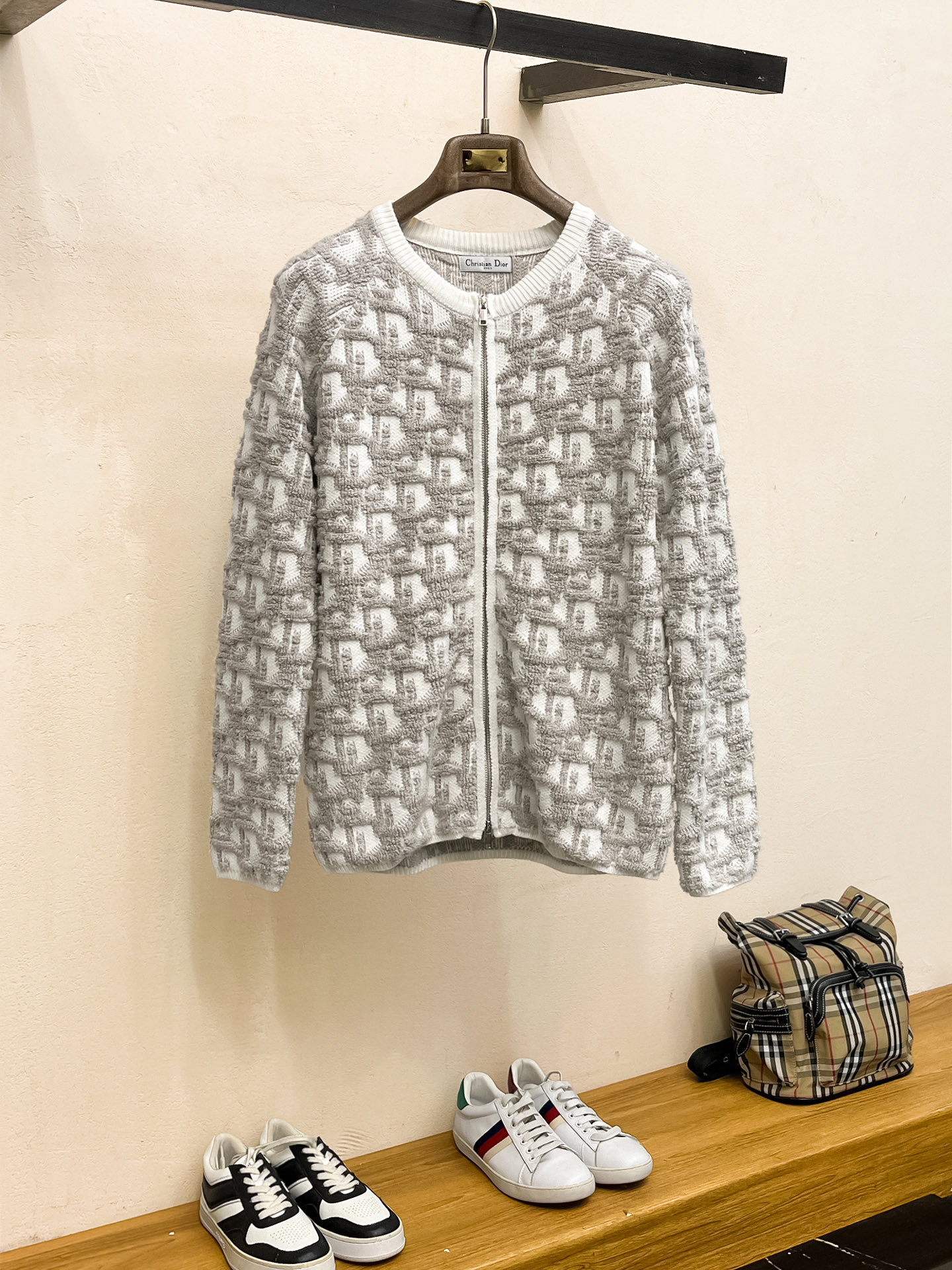 Dior 25SS Jacquard Knit Zip-Up Cardigan Jacket - Modern & Stylish 2 i1756428080487 4937 0 0