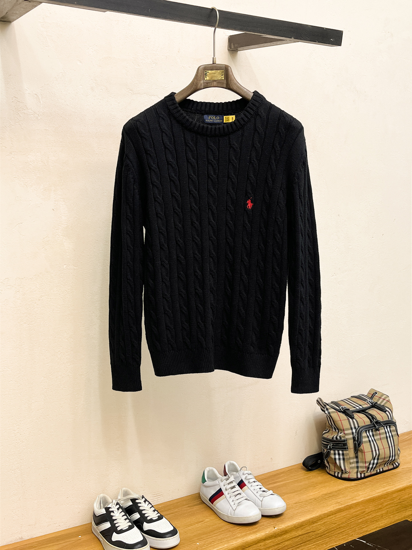 Polo Ralph Lauren Classic Fit Cable-Knit Wool-Cashmere Sweater