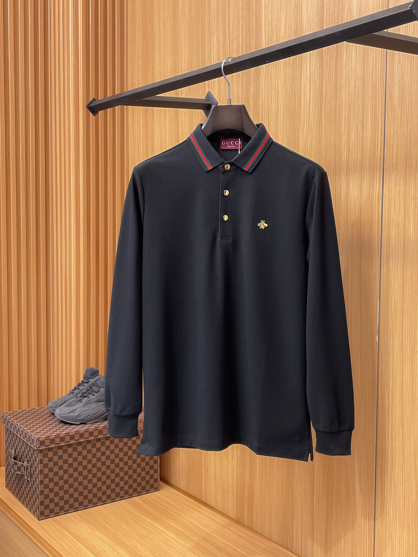 NO:525158,Gucci Xinjiang long velvet cotton soft and comfortable autumn and winter limited long-sleeved Polo series -,,gucci,alexander wang19860909古驰 新疆长绒棉 柔软舒适 秋冬限量款长袖Polo系列 -,,gucci,alexander wang,Men's clothing
